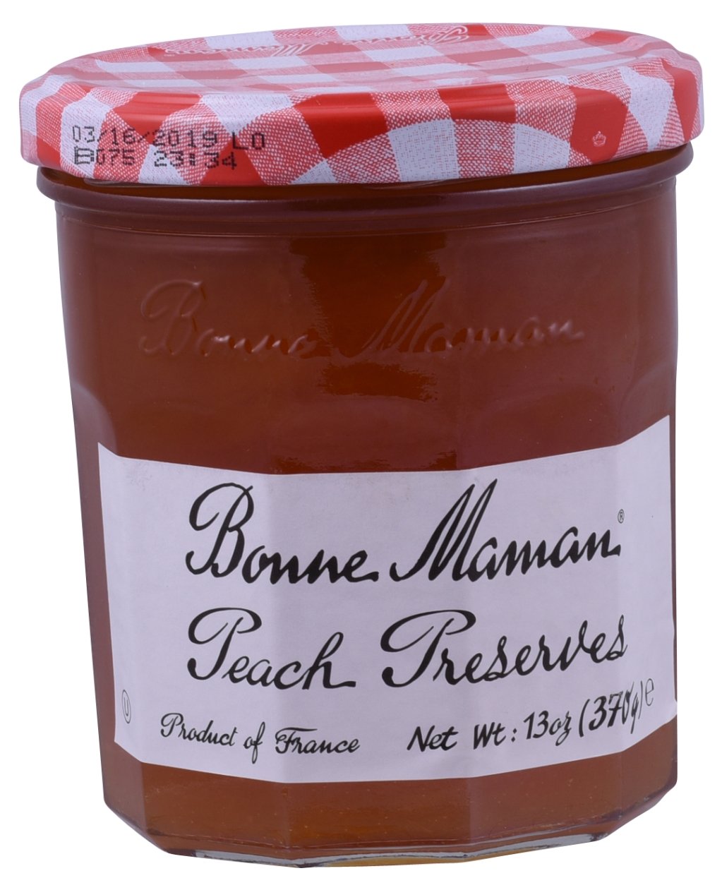 Bonne Maman Preserve, Peach, 13 oz