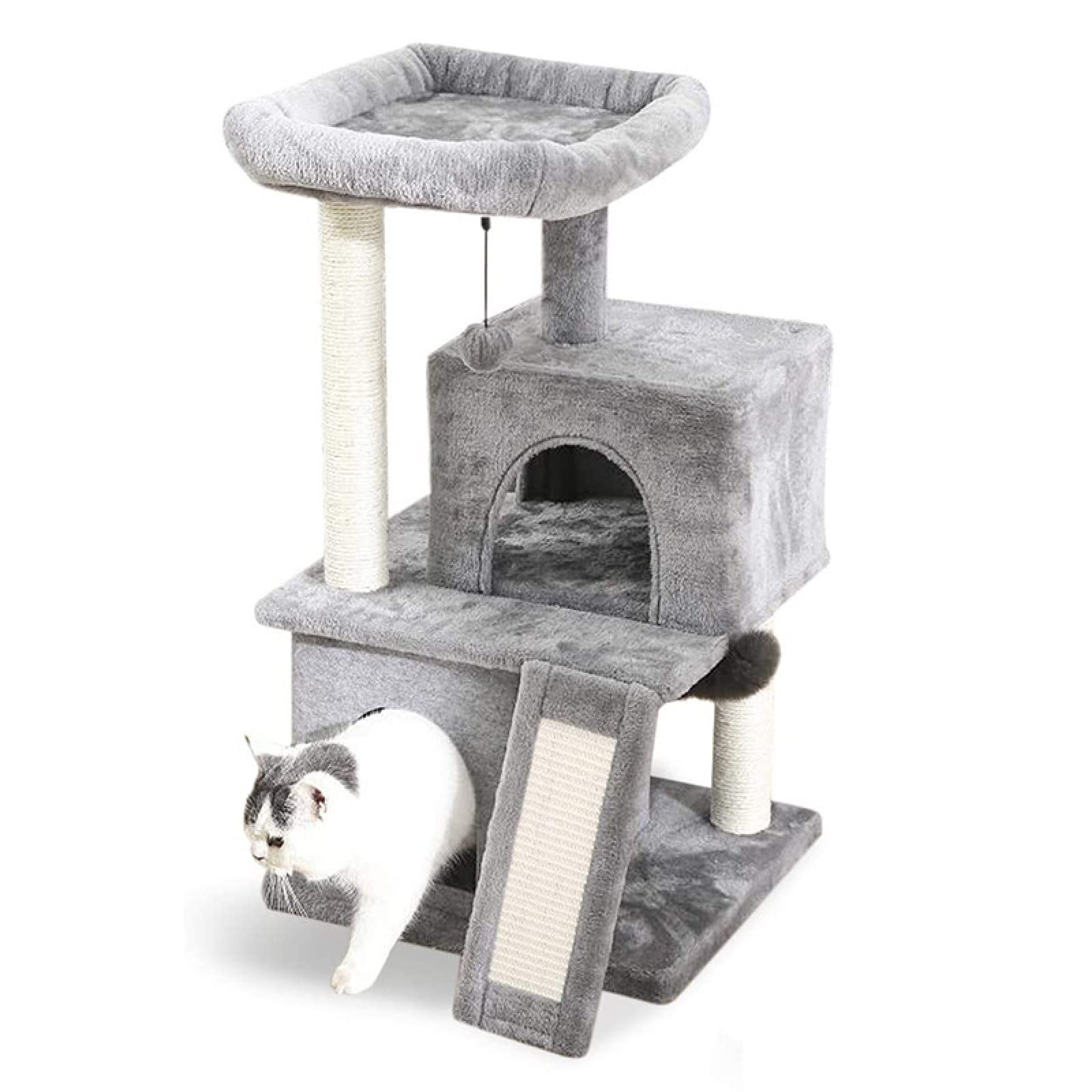 Cat Toys Cat Climbing Frame Cat Tower, Cat Scratching Board Scratching Post Scratching Mat Cat Cotton Nest Bed Room Cat Toys