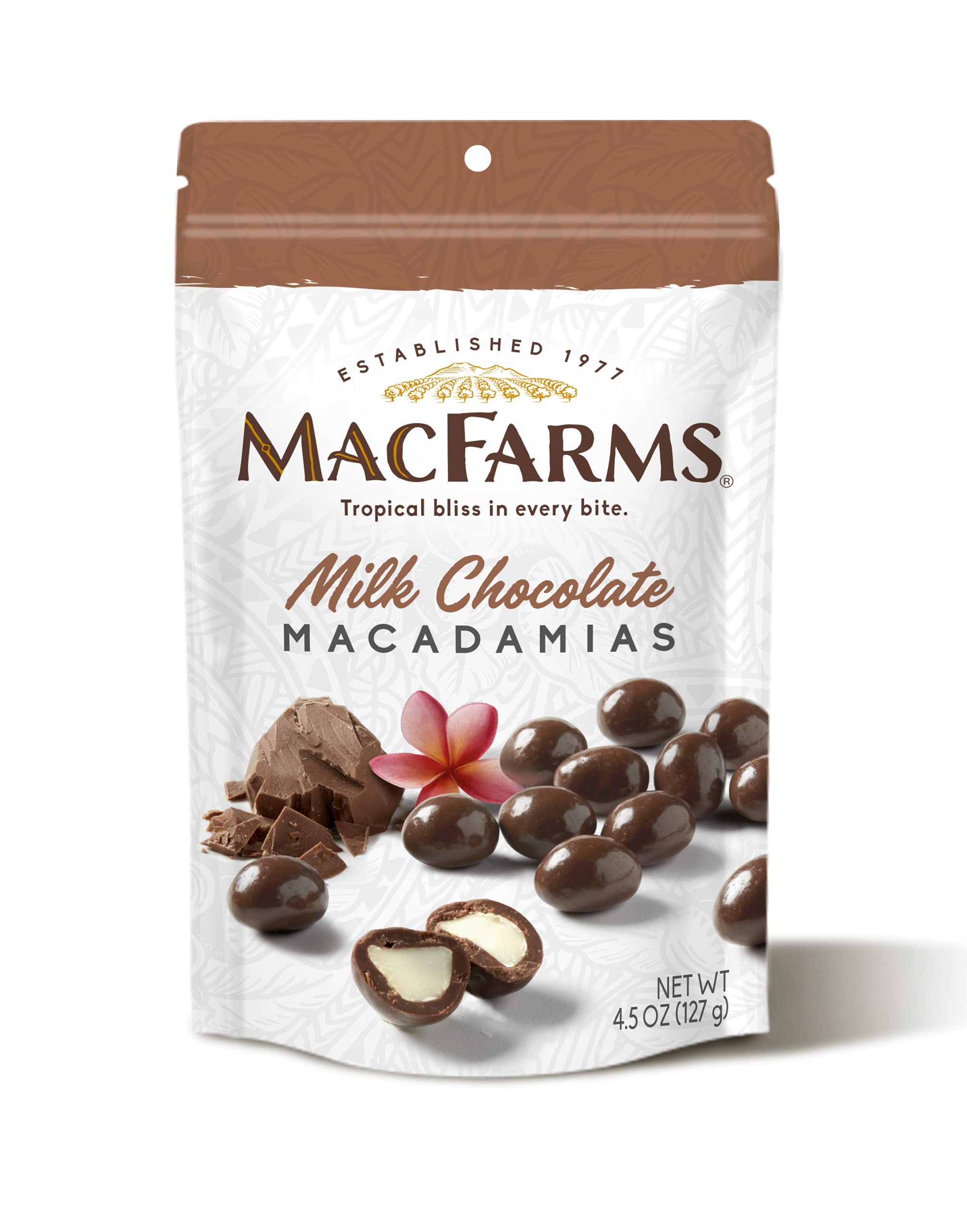 MacFarms Milk Chocolate Macadamia Nuts, 4.5 OZ (1 Bag)