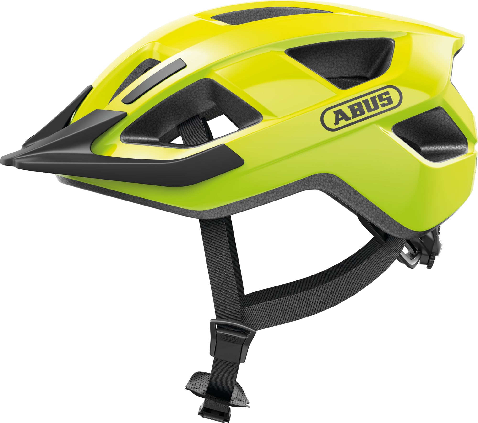 ABUS Aduro 3.0 LED Bike Helmet - sporty city Helmet in a stylish design for everyday and sporty Tours - with Rear Light - for Men and Women - Size M, Yellow