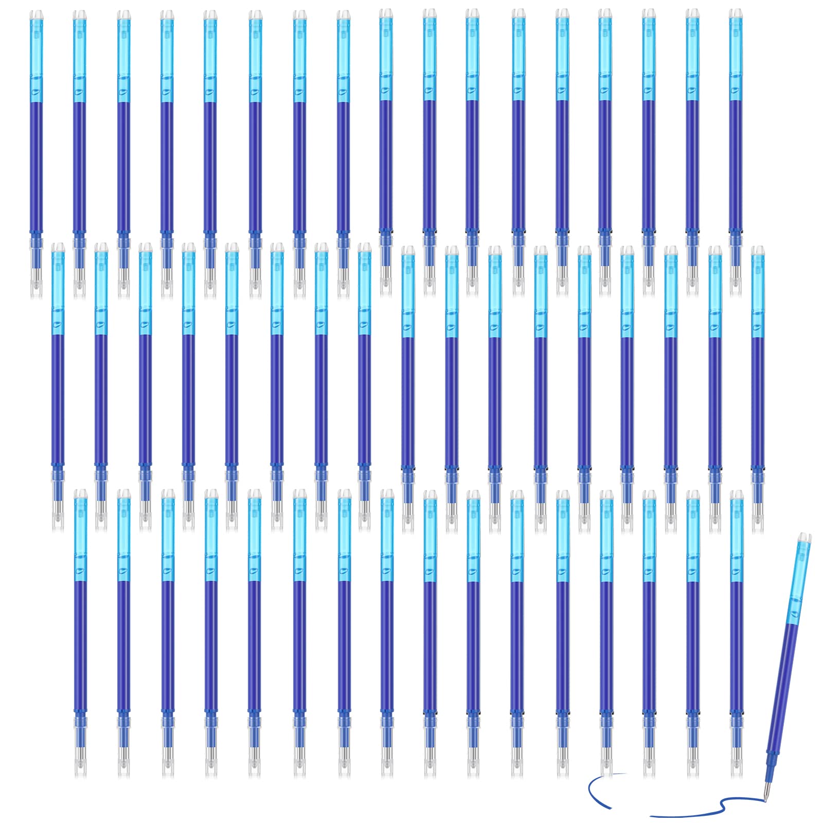 48 Pcs Gel Ink Refills Erasable Pens Refill Writing Pen Refills for Retractable Click Erasable Pens, Fine Point 0.7 mm (Blue)