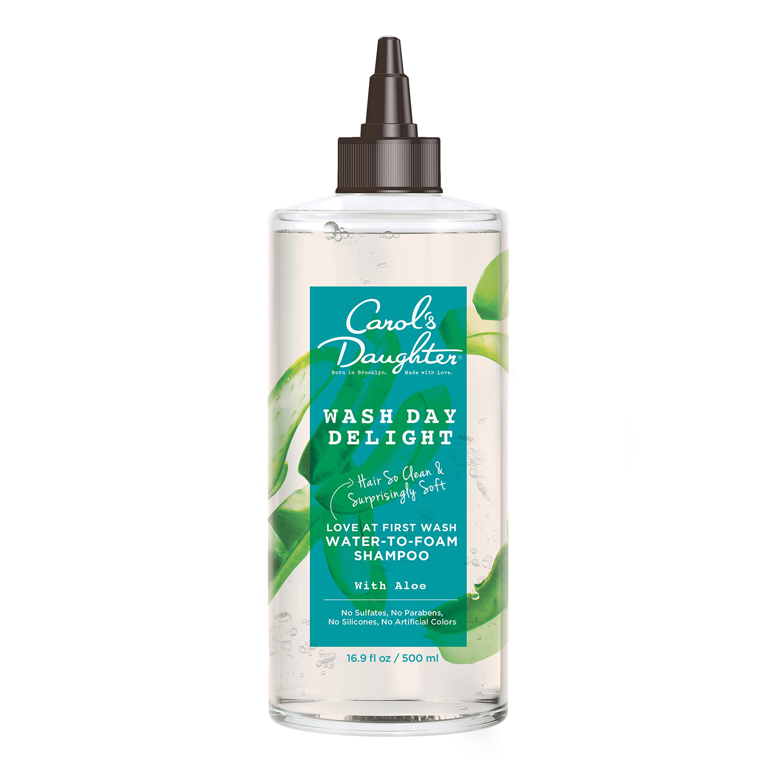 Carol’s Daughter Wash Day Delight Love at First To Foam Sulfate Free Shampoo with Aloe and Micellar Water, Paraben Free, Silicone Free, Micellar Shampoo for, Curly Hair, 16.9 fl oz