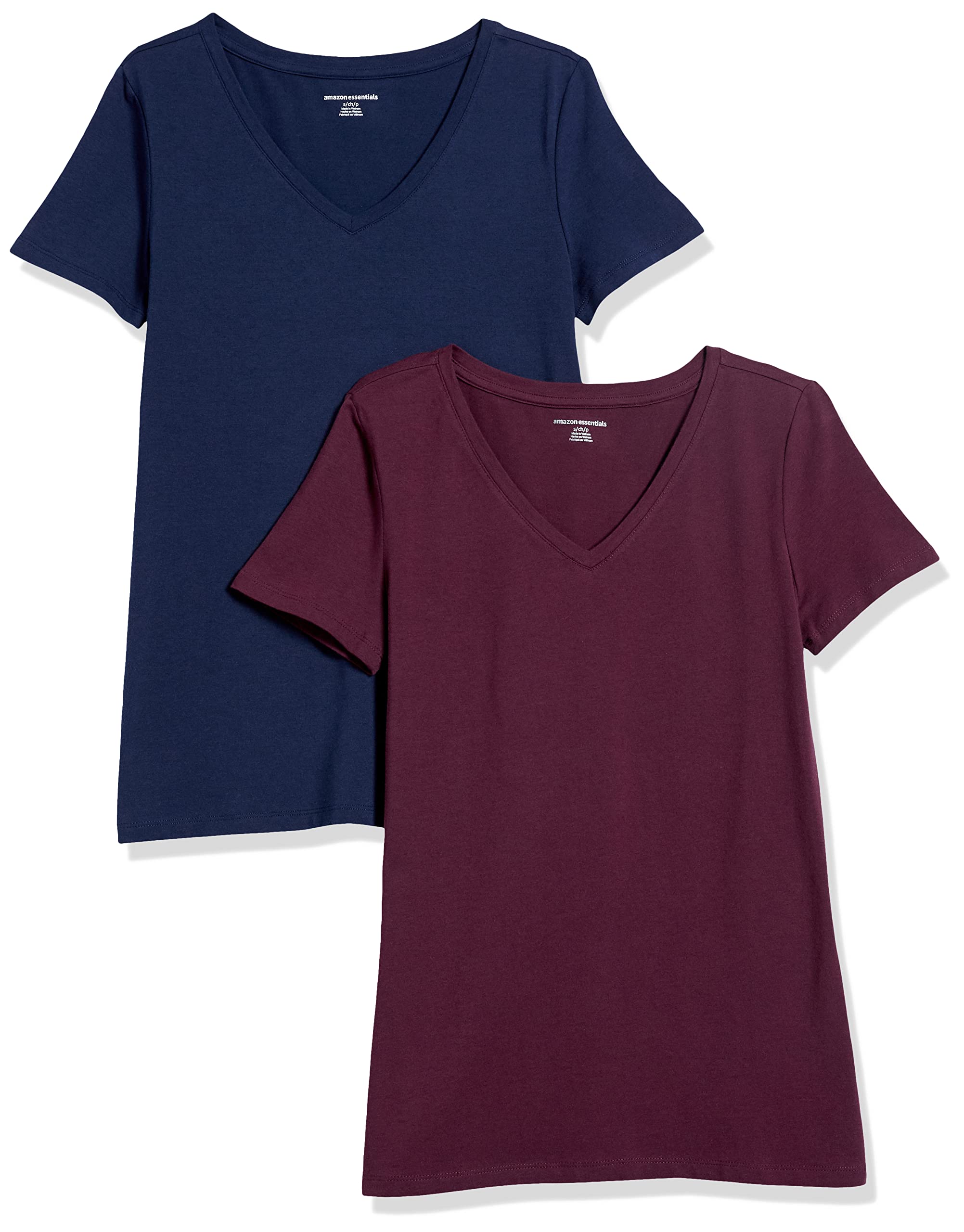 Women's Classic-Fit Short-Sleeve V-Neck T-Shirt, Multipacks