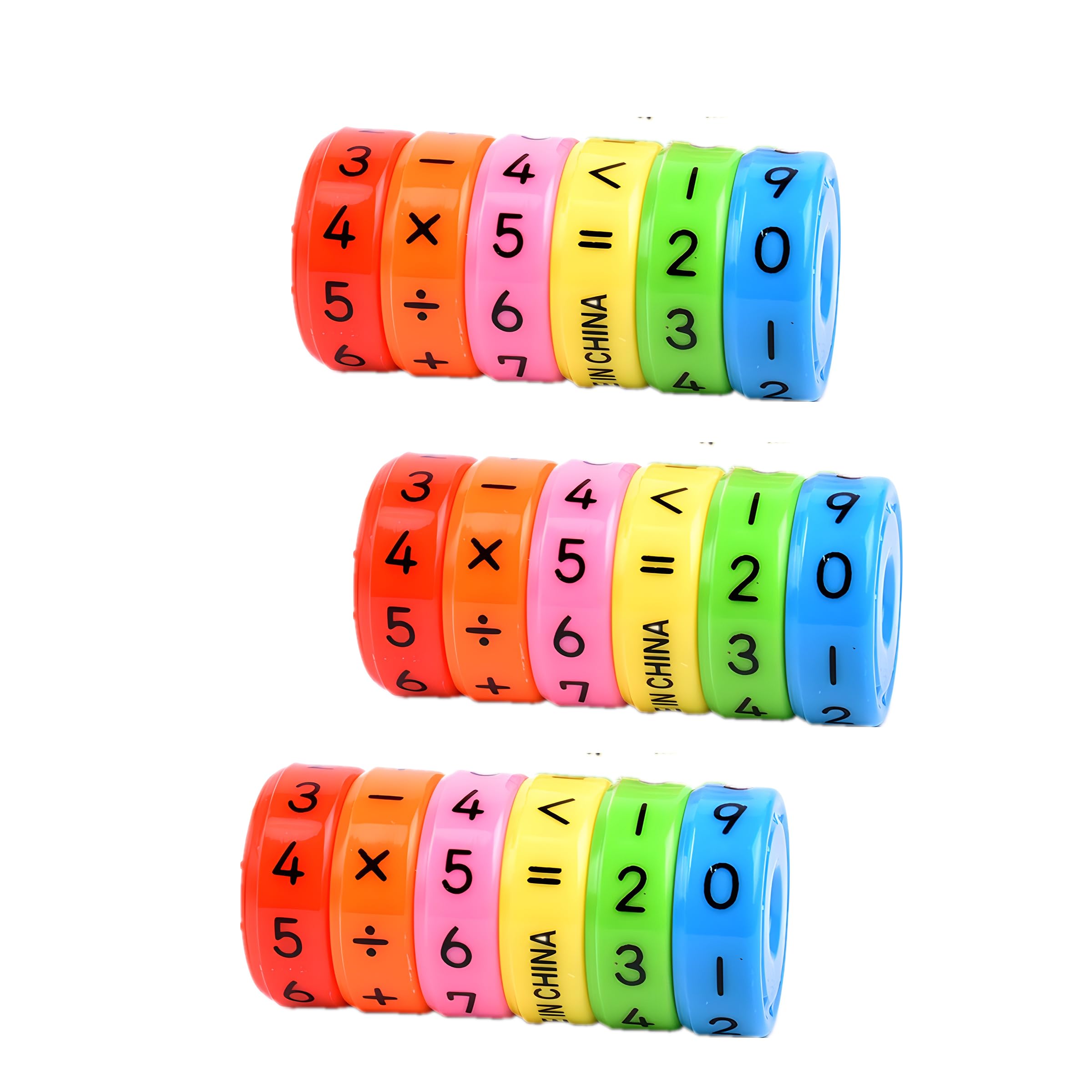 HANYUQIAOPack of 3 Magnetic Arithmetic Learning Toy, Calculation Roll, Mathematics, Educational Toy, for Calculation, Educational Games, Children, Intelligence Reward Toy for Children, Children's