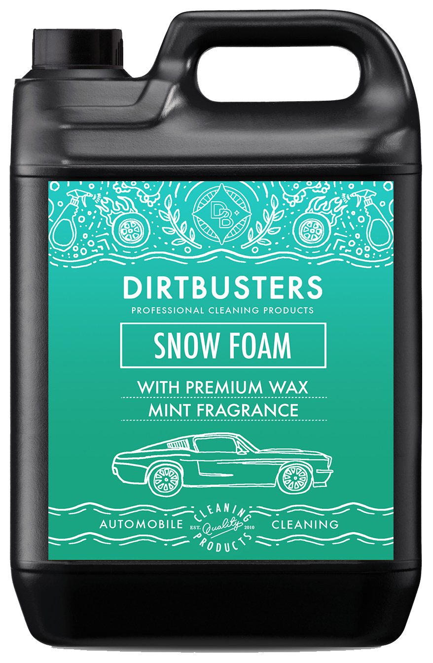 Dirtbusters mint snow foam shampoo with polymer wax super thick foam 5 litres