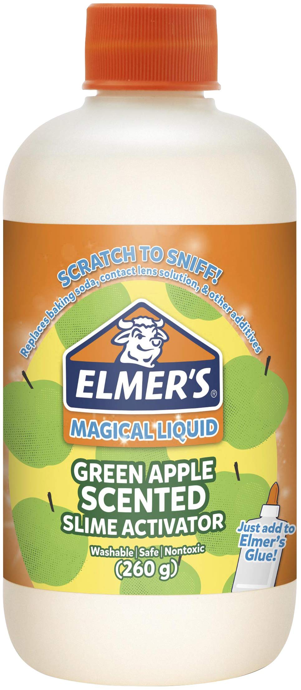 Elmer's Slime Activator | Magical Liquid for Scented Slime, Green Apple, 8.75 oz. Bottle