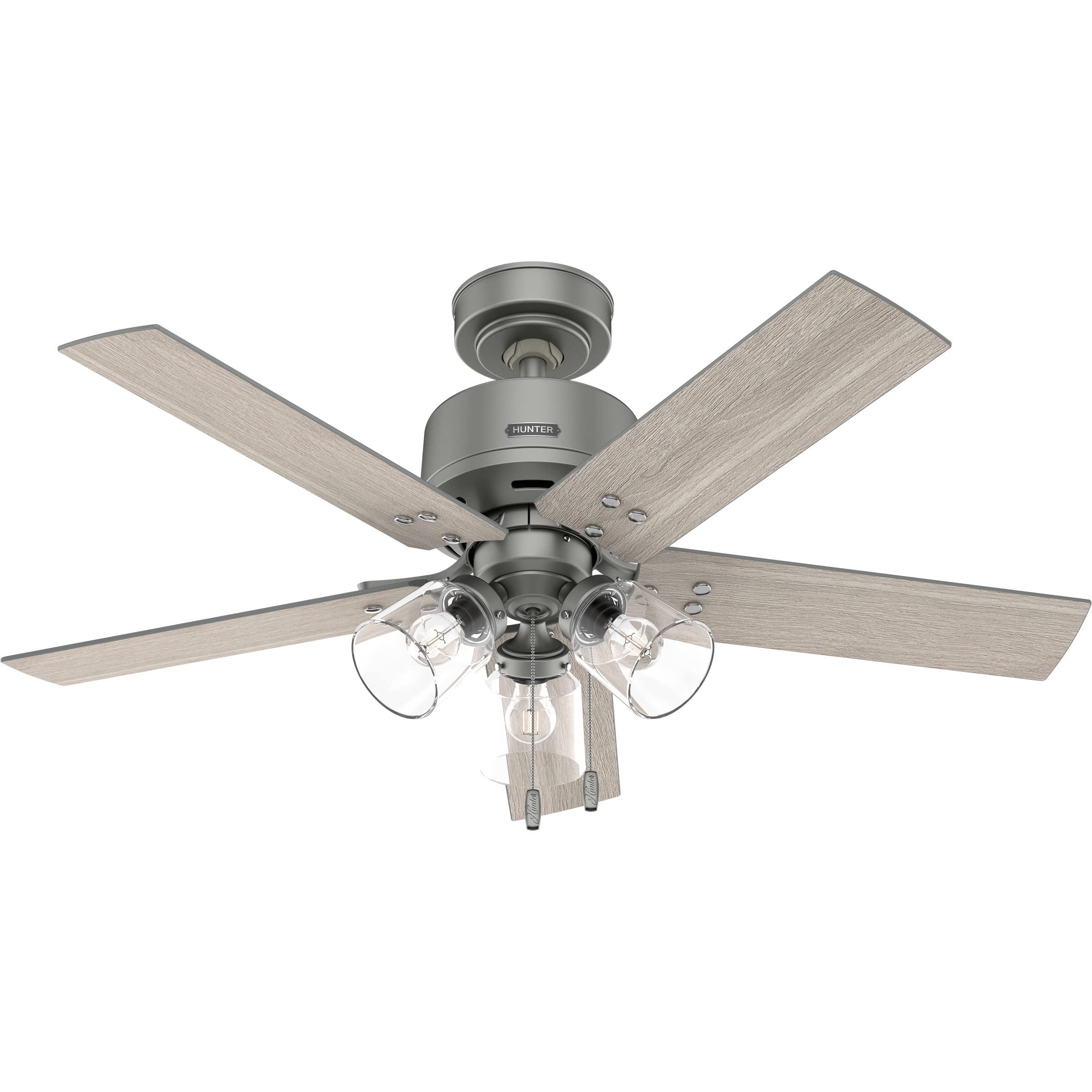 Hunter Fan Company 51699 Sencillo Ceiling Fan, 44, Matte Silver