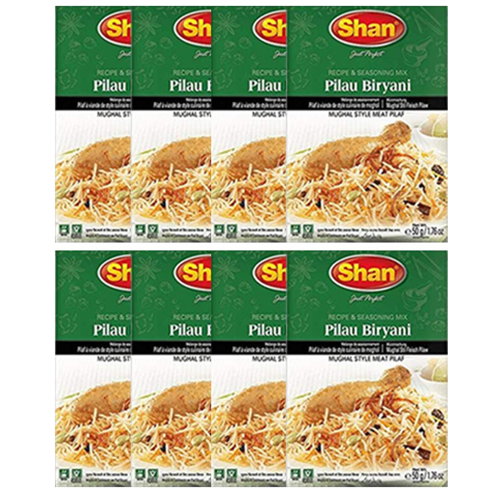 Shans Pilau Biryani Masala 50G EACH (400G Pack of 8 Pieces)