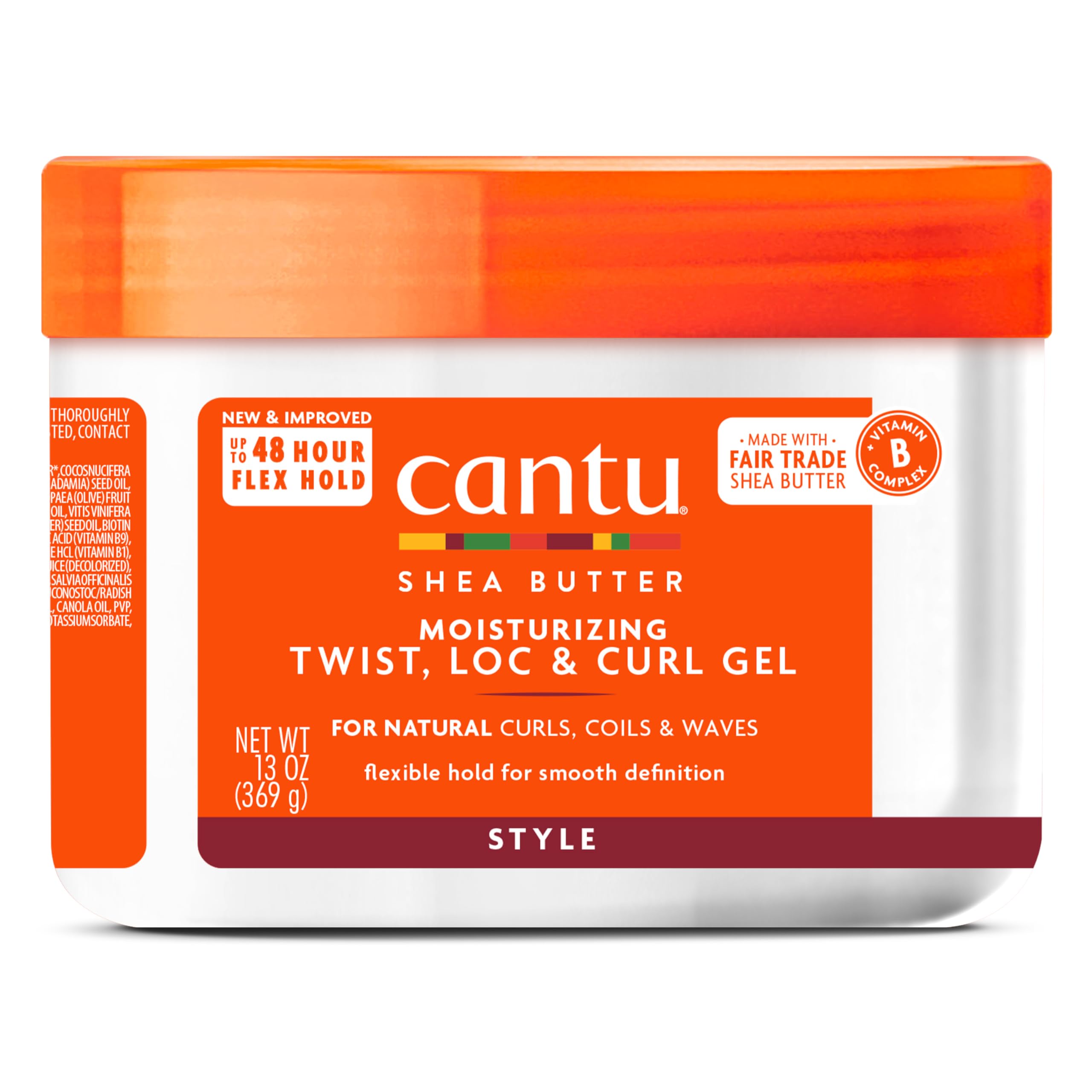 CantuMoisturizing Twist & Lock Gel with Shea Butter for Natural Hair, 13 oz (Packaging May Vary)