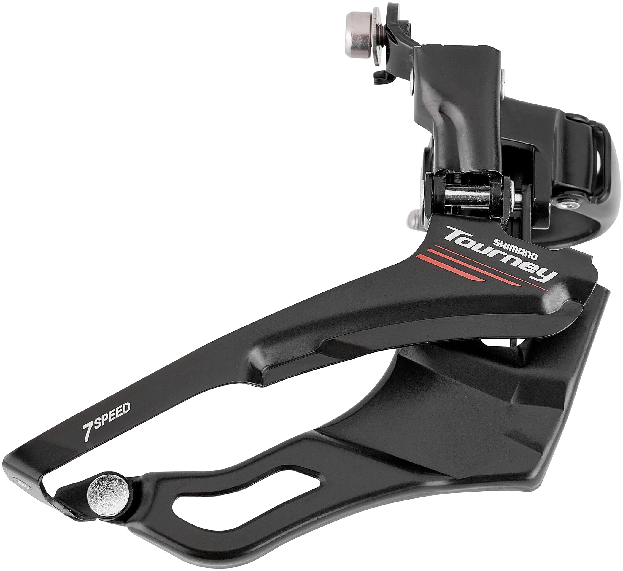 SHIMANOTourney FDA073 Top Clamp Bottom Pull Front Derailleur – Black 7-8 Speed.