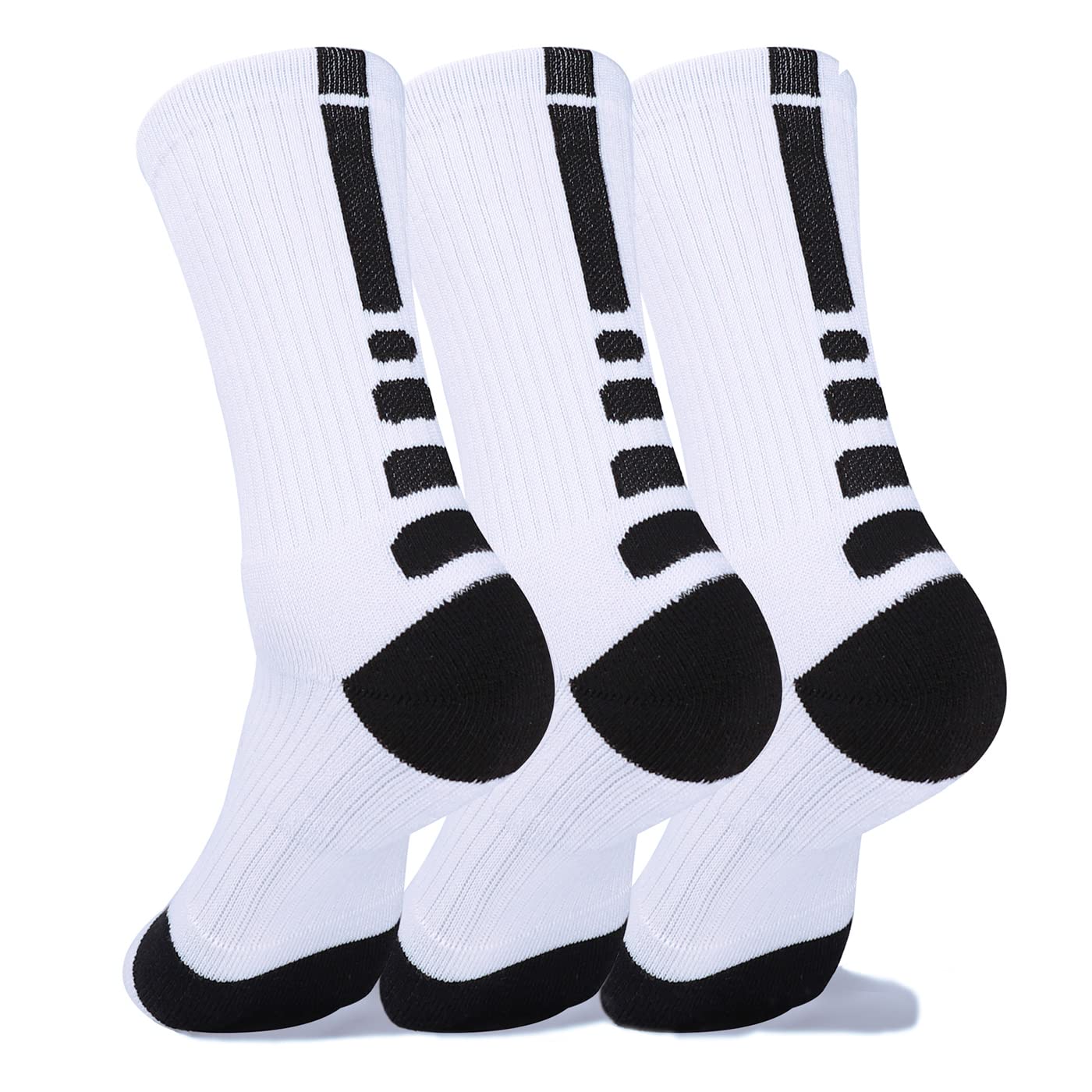 Elite Basketball Socks, Cushioned Athletic Sports Crew Socks for Men & Women