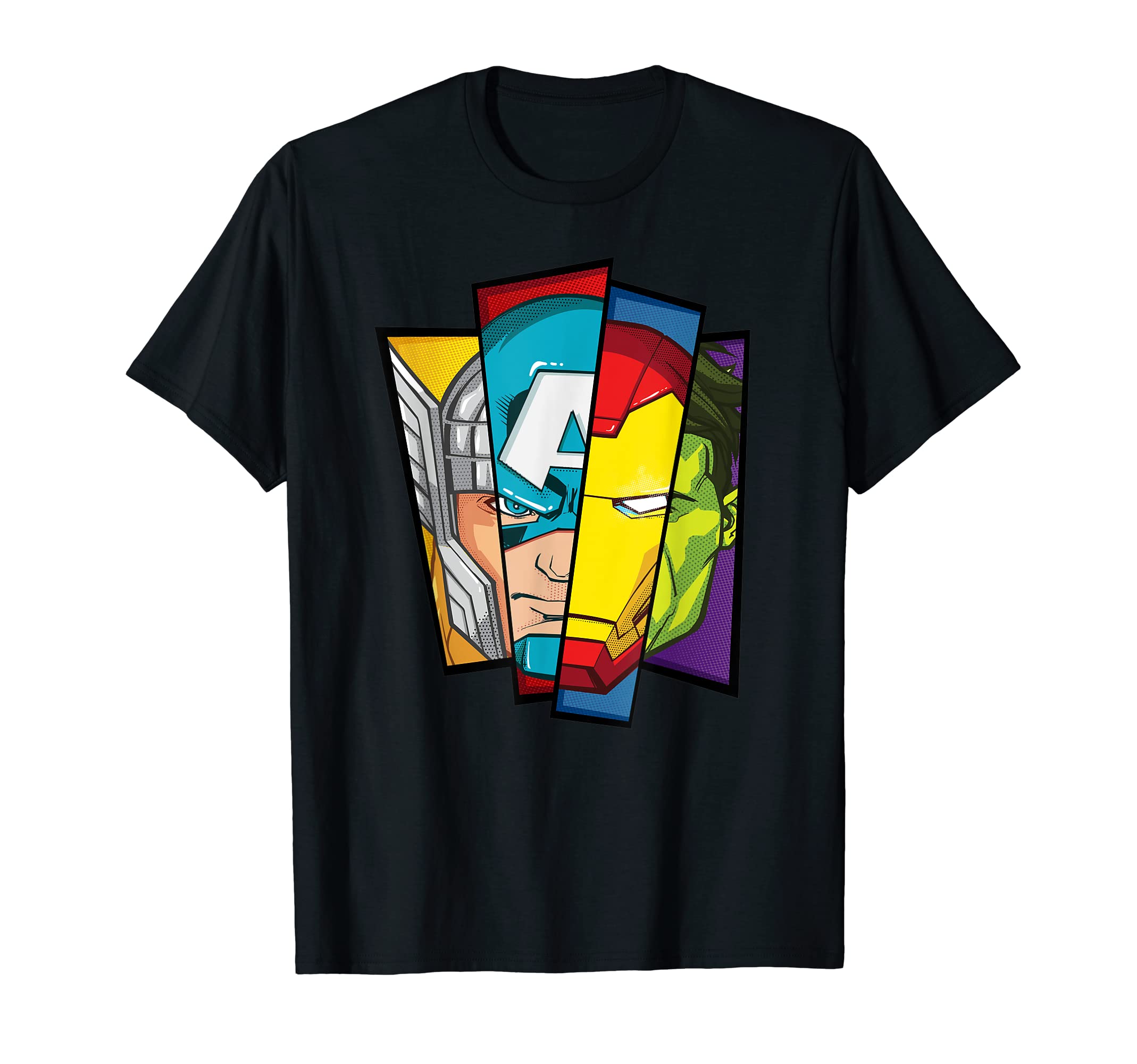 Marvel Avengers Assemble Faces of Super Heroism T-Shirt