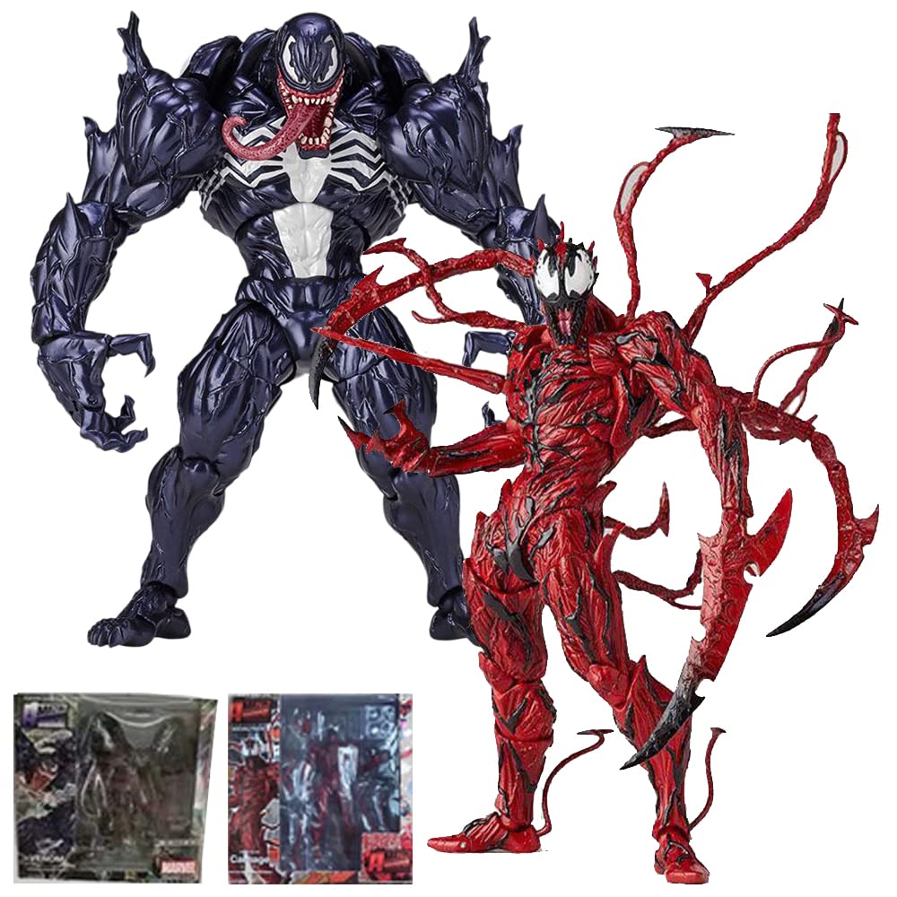 Venom Legends Series - 7 Inch Venom and Collectible Carnage Anime Action PVC Figure - Movable Venom Doll Model Statue Toy Gift