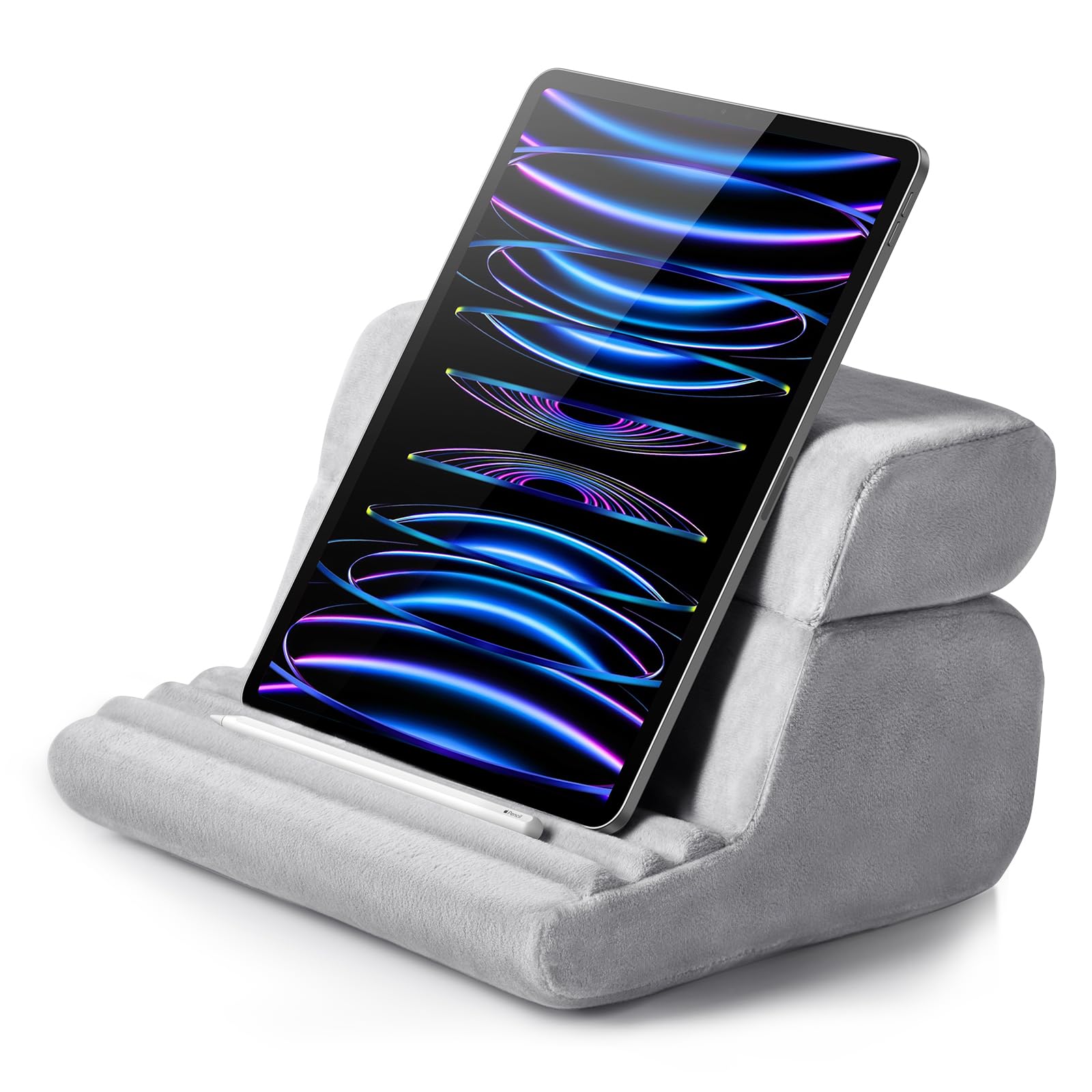 UGREEN iPad Stand, Pillow iPad Holder Angle Adjustable Tablet Stand Tablet Holder for Bed Pillow Stand for iPhone Compatible with iPad Pro 2022/ iPad Air iPad 9.7inch iPad Mini (Grey)