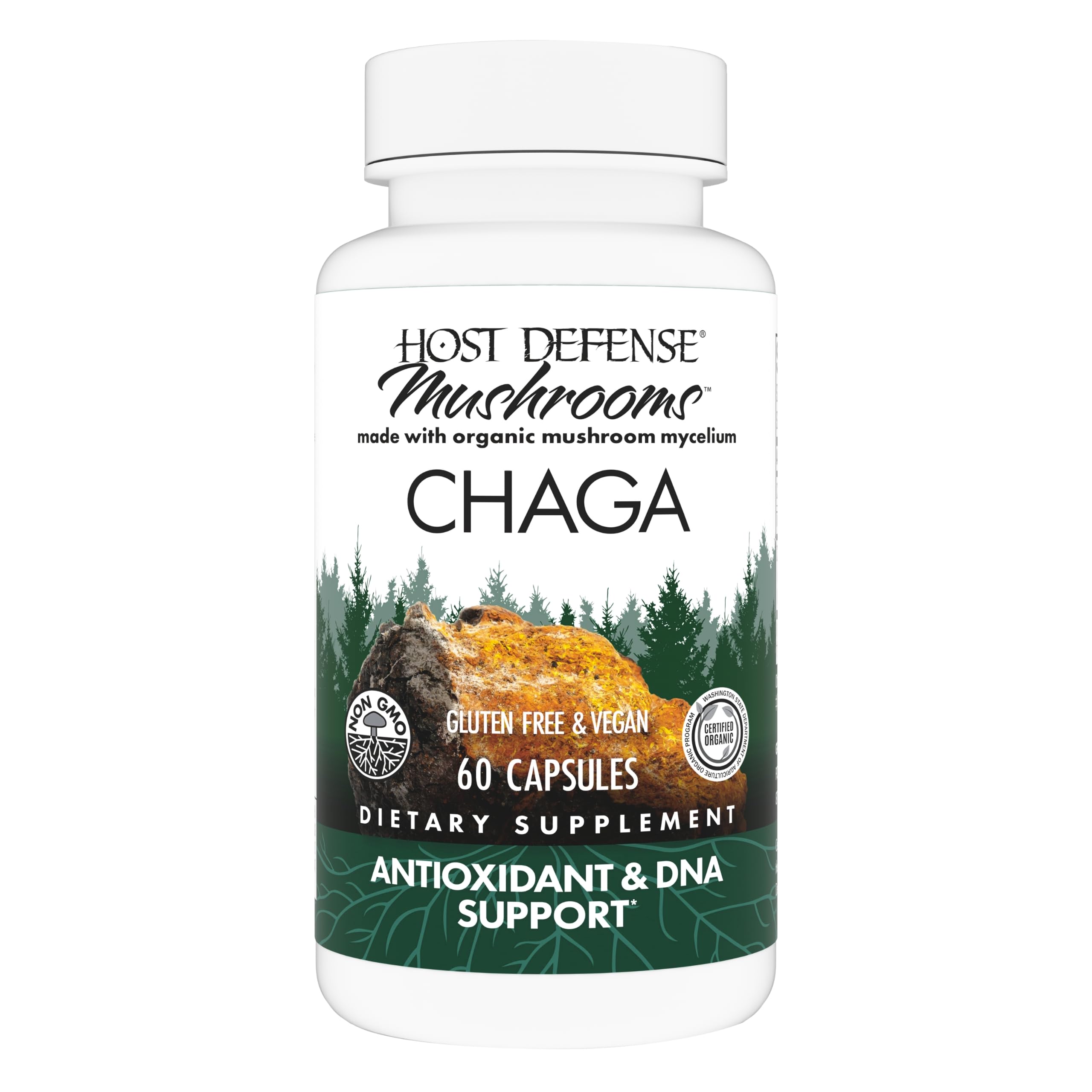 Host DefenseChaga Capsules, 60 Veg Caps