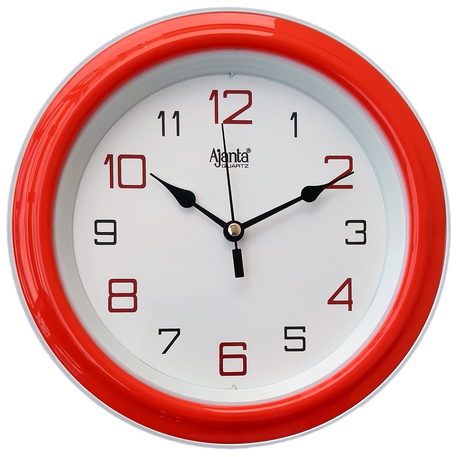 Ajanta2147 Quartz Fancy Wall Clock, Red