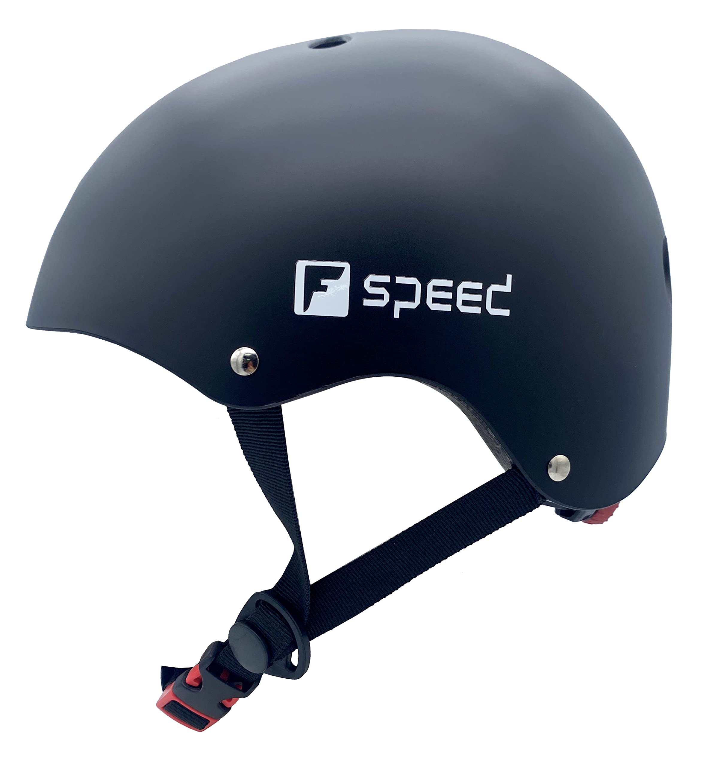 FSPEED Helmet for Scooter Riders, Riding Accessories, Crash Helmet with Adjustment Knob and Chin Strap with Ventilation, for Bicycle, Skateboard, Scooter, for Adults and Children