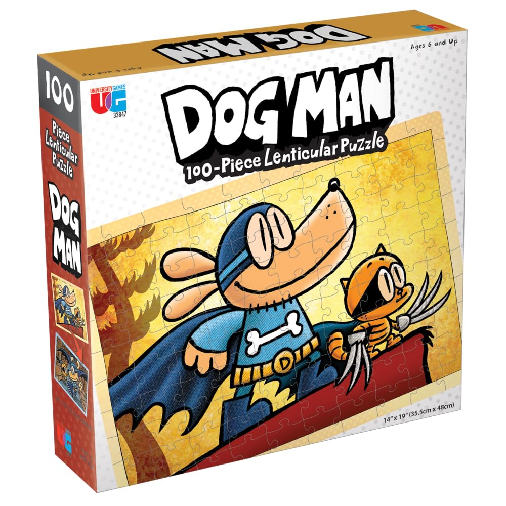 University Games Dog Man Adventures 100 Piece Lenticular Jigsaw Puzzle