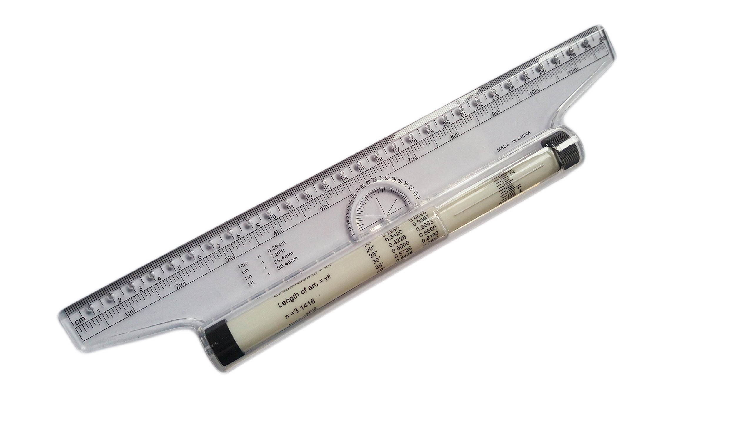 12 Inches Plastic Parallel Rolling Ruler 30 cm for Architects, Students