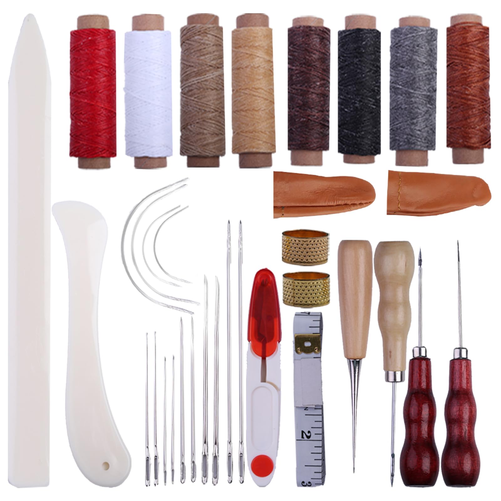 Book Binding Kits- Bookbinding Kit for Beginners Starter Tools Set,34 PCSBook Making Kit Bookbinding Supplies,Hand Book Binding Kit Tools with Bone Folder Creaser, Awl,Wax Thread, Sewing Supplies Kit