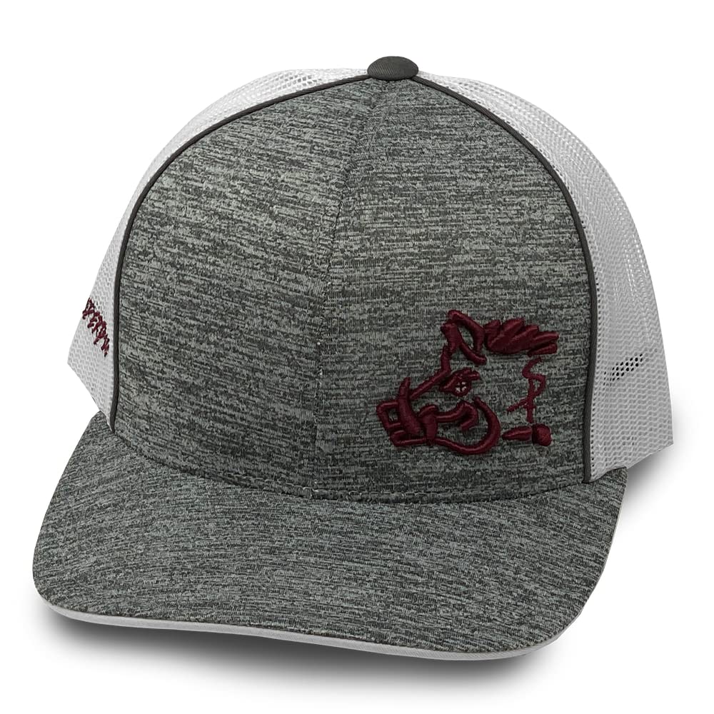 Sniper Pig Brand Heather/White with Red Sniper Pig Snapback Hat - SPH713