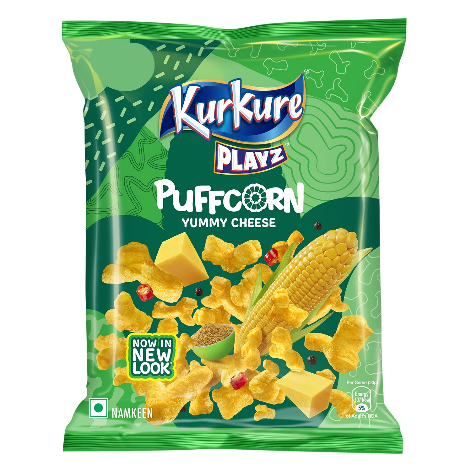 Kurkure Yummy Cheese Puffcorn Namkeen, 28g