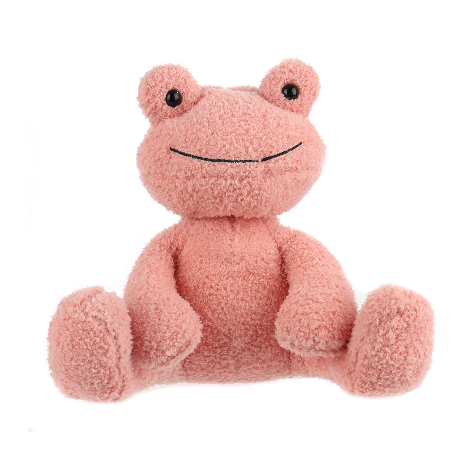 Apricot Lamb Toys Plush Velvet Frog Stuffed Animal Soft Cuddly Perfect for Child (Dark Pink Frog,8.5 Inches)