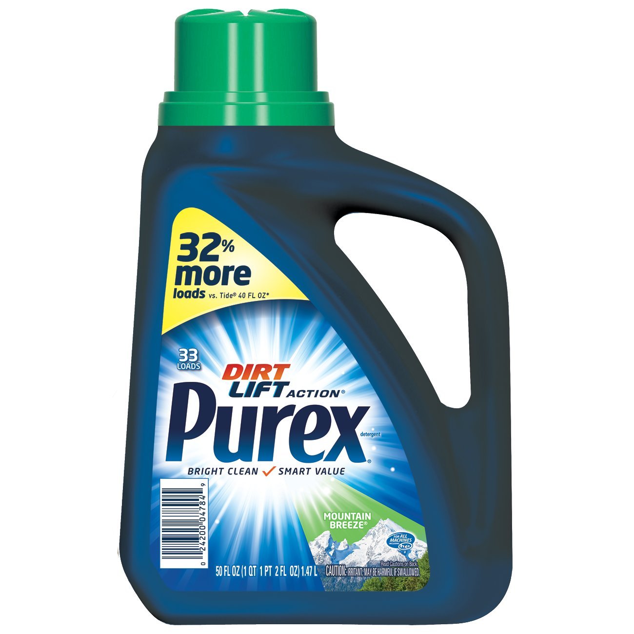 PurexLiquid Laundry Detergent, Mountain Breeze, 50 oz (33 loads) (Pack of 6)