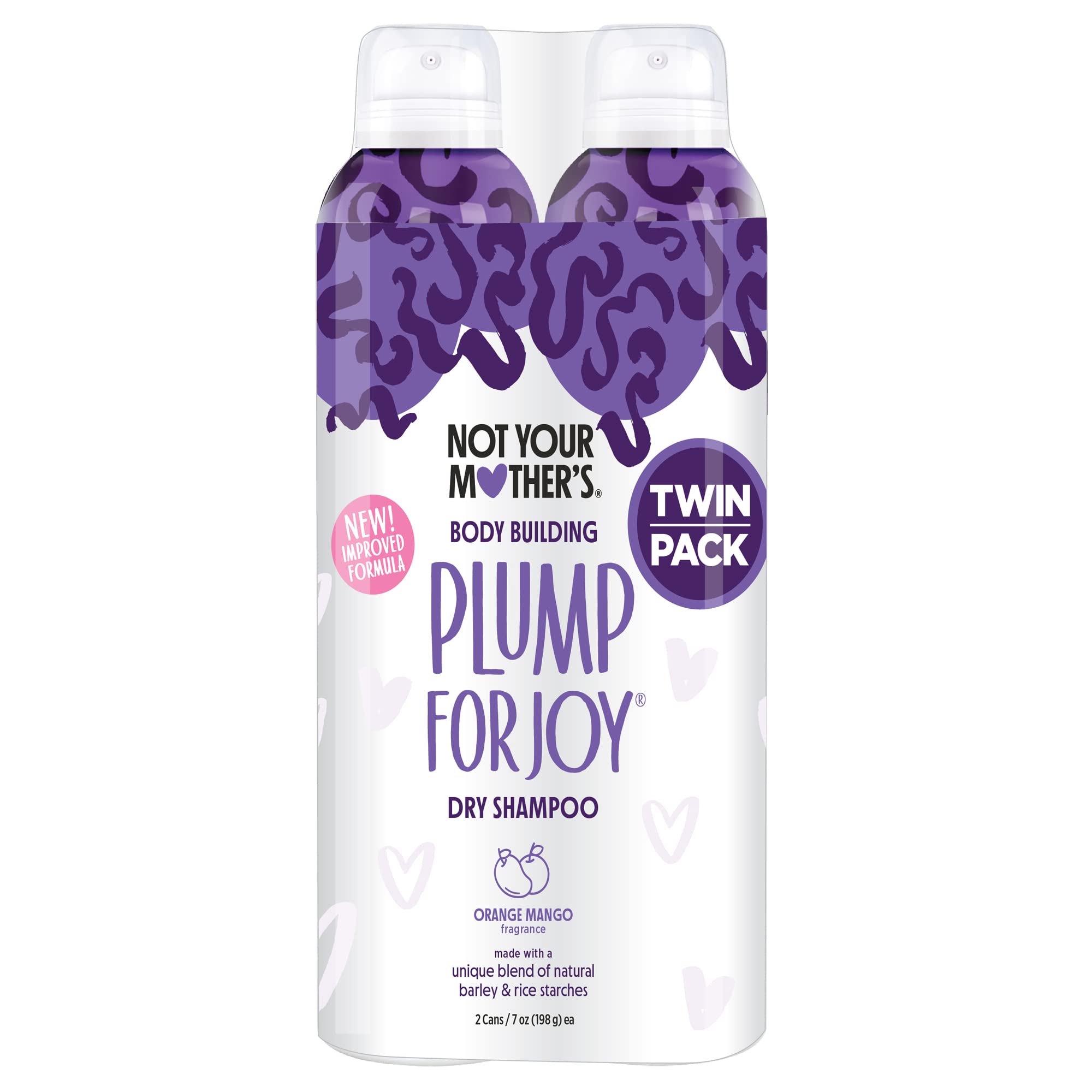 Not Your Mother's Plump for Joy Dry Shampoo (2-Pack) - 7 oz - Dry Shampoo for Ultimate Hair Oil Absorption - Hair Essentials for Back to School