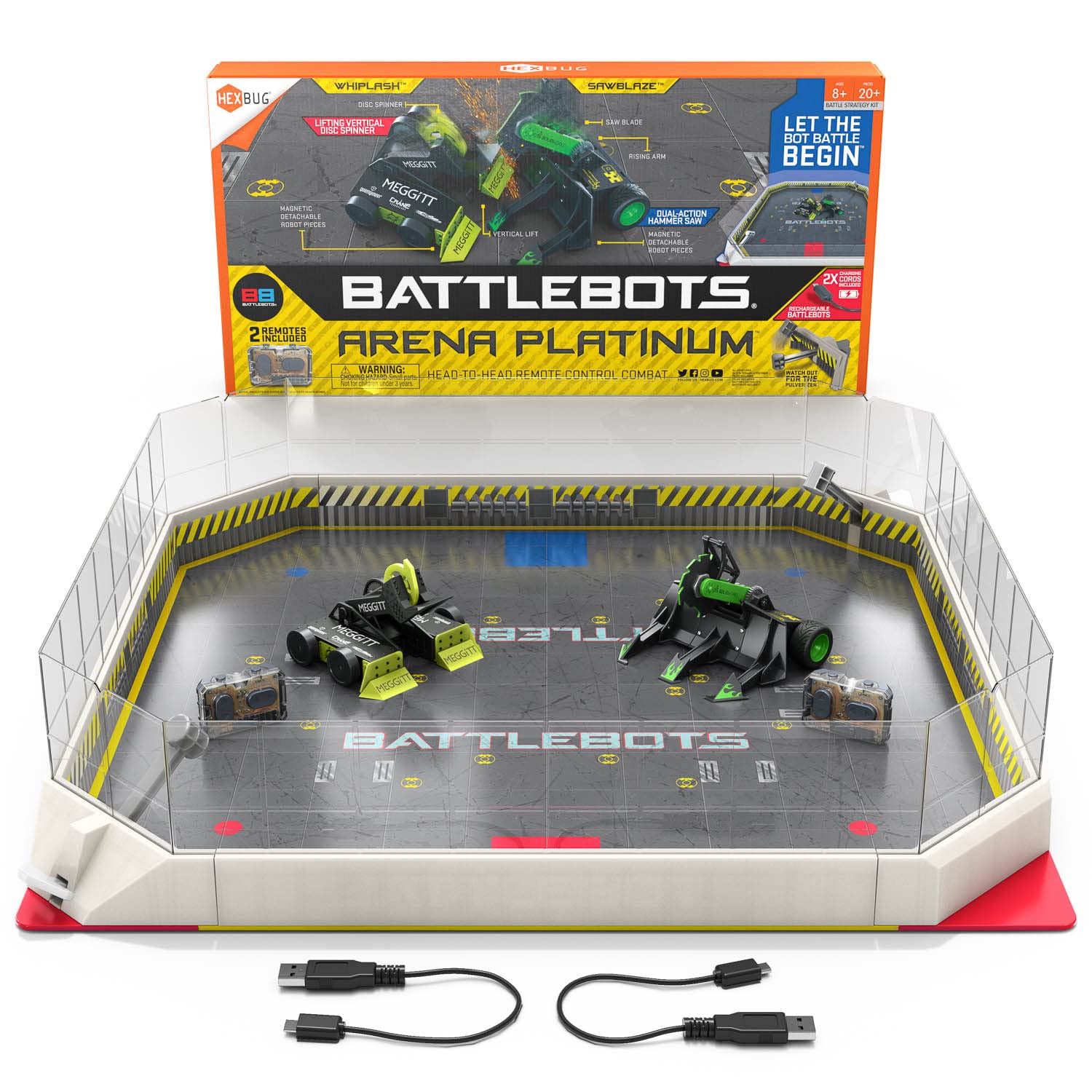 HEXBUG BattleBots Arena Platinum – Multiplayer Remote Control Robot Toy for Kids – for Boys and Girls Ages 8 and Up