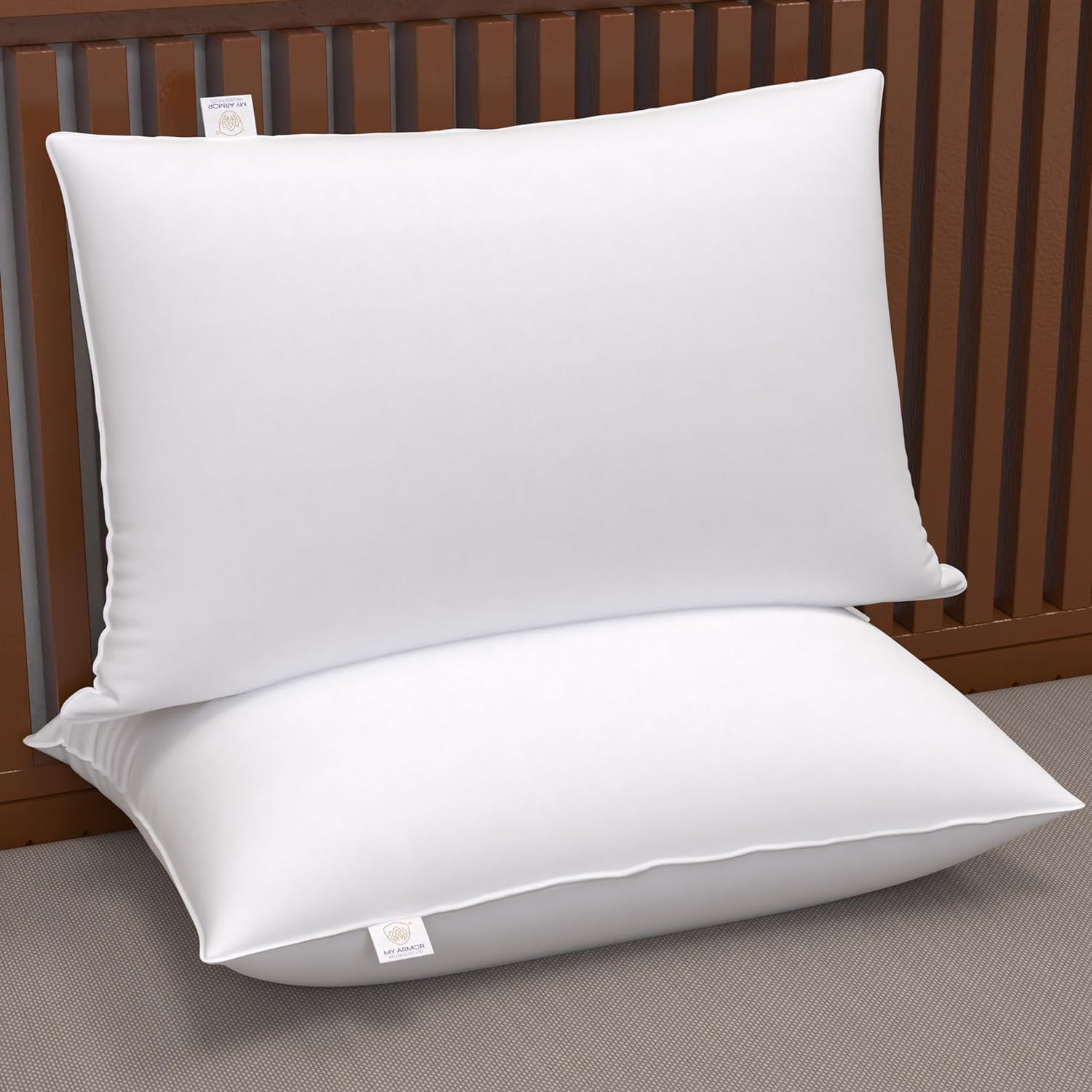 Future world Fibre Pillow (41X61, Fiber;Microfiber, White, Pack of 2)