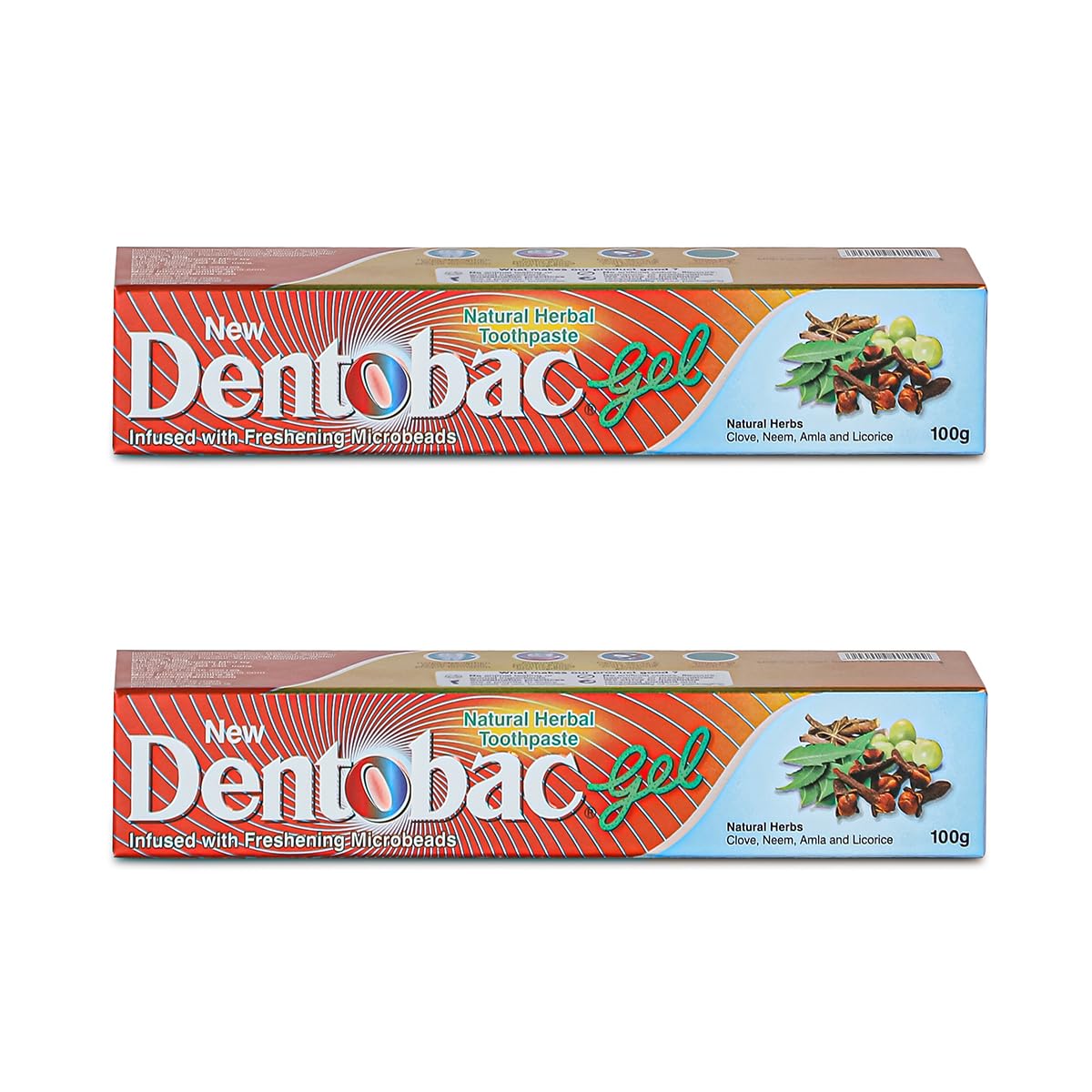 Dentobac Toothpaste, Long-Lasting Fresh Breath, White Teeth, Anti-Cavity, Anti-Plaque,Freshness, 100g Pack of (2)