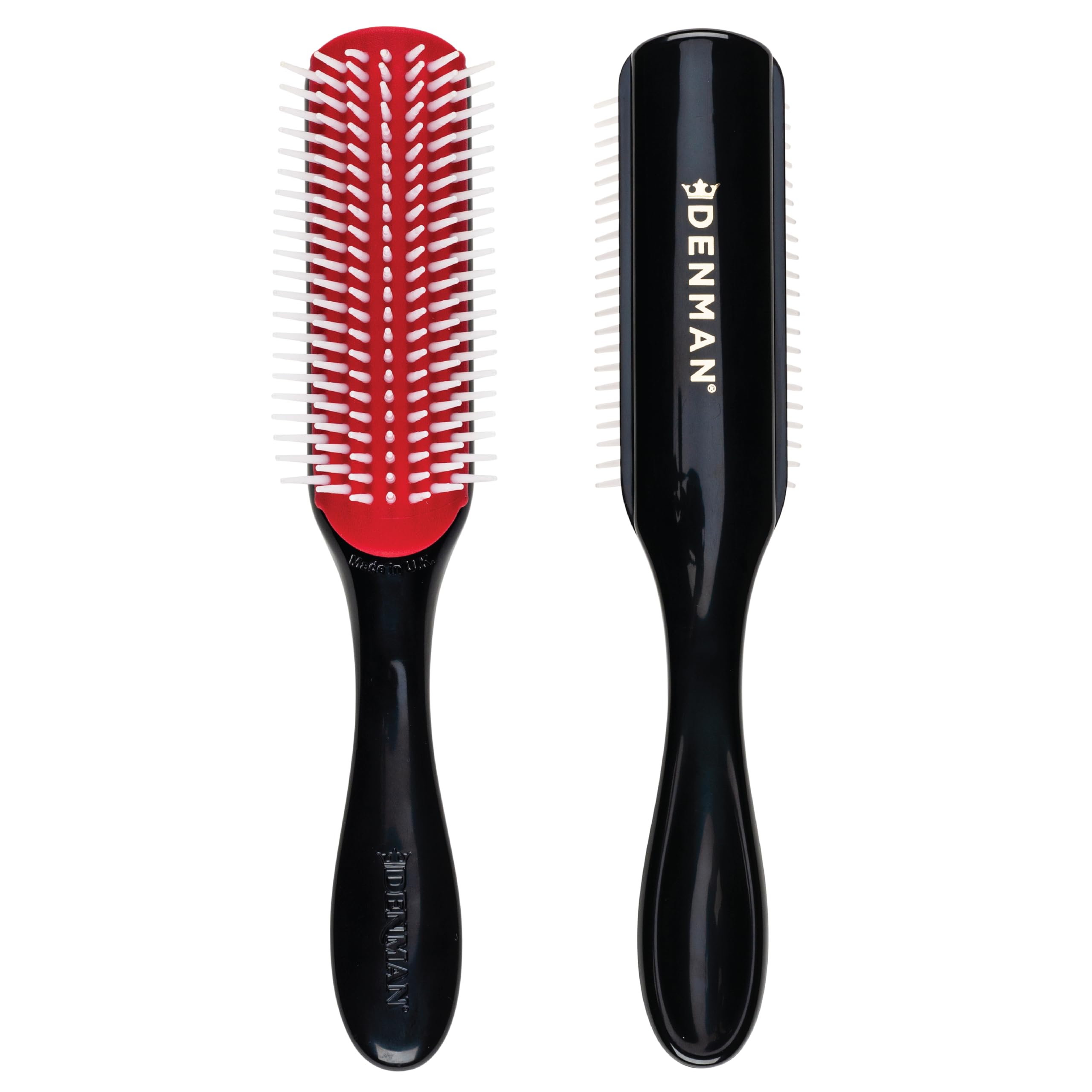 Denman Classic Styling Brush 7 Rows - D3 - Hair Brush for Blow-Drying & Styling – Detangling, Separating, Shaping & Defining Curls