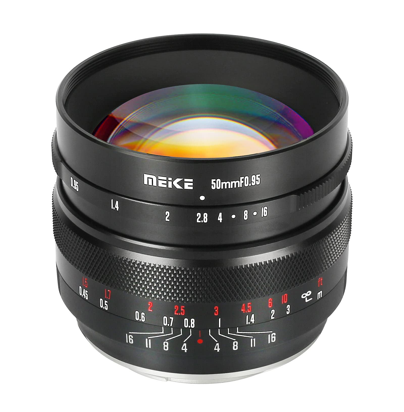 Meike 50mm F0.95 Large Aperture Wide Angle Lens Manual Focus Lens Compatible with Panasonic Lumix Olypums M43 Mount Mirrorless Cameras GH4 GH5 GH6