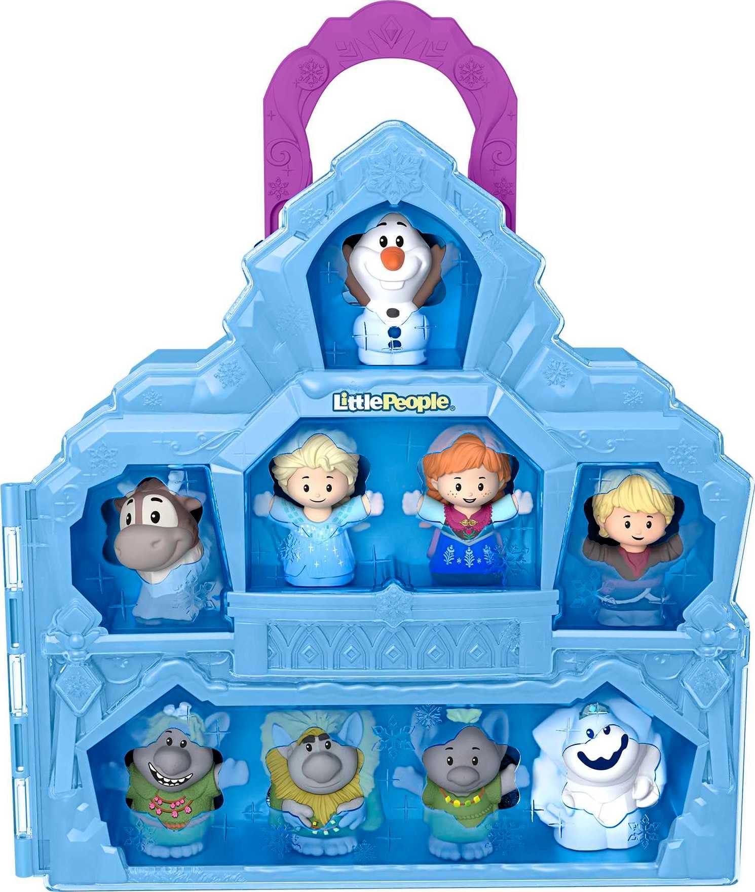 Fisher-PriceLittle People Toddler Toy Disney Frozen Carry Along Castle Case Playset with Figures for Pretend Play Kids Ages 18+ Months​