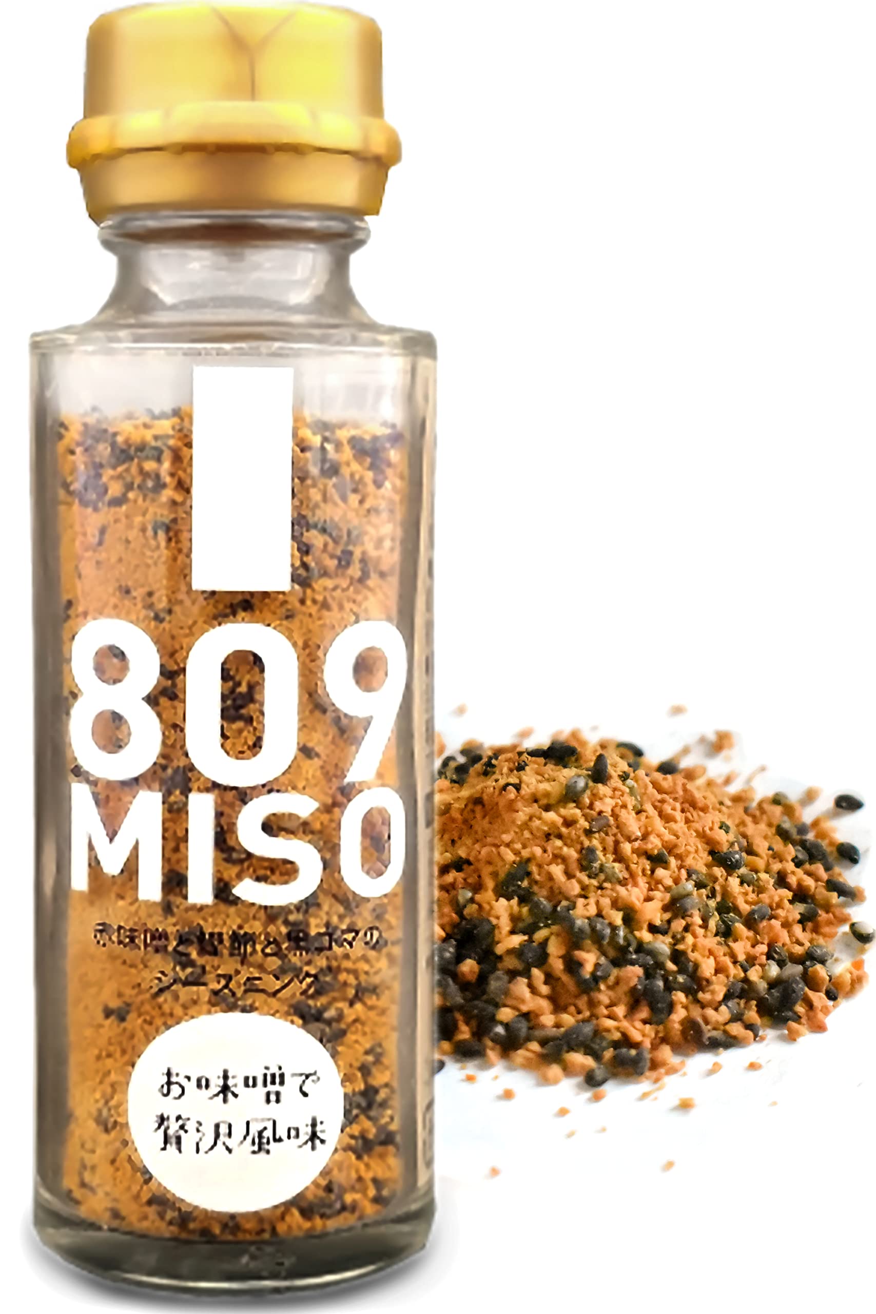 Japanese Furikake Seasoning, Rich Red Miso with Dried Bonito Flakes and Black Sesame (45g), Made in Japan,Sold by Japanese company 【YAMASAN】