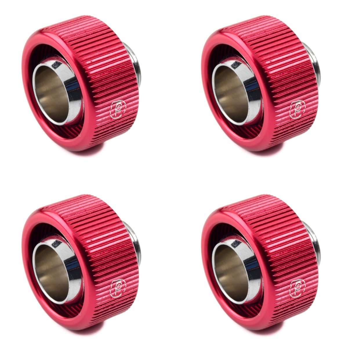 Touchaqua Touchaqua G1/4" Compression Fitting for 1/2" ID, 3/4" OD Soft Tubing, Red, 4-pack