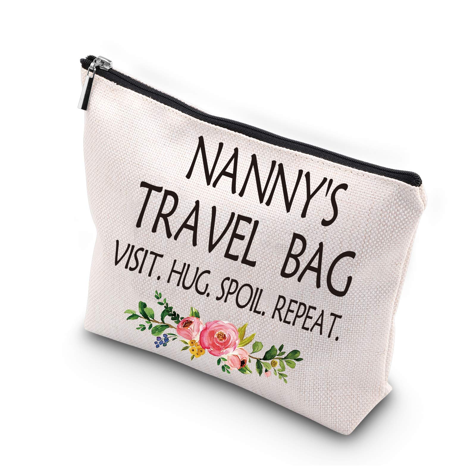 WCGXKO Nanny Gift Mother's Day Gift for Nanny Grandma Travel Gift Toiletry Bag Nanny Gift from Grandchildren (NANNY'S TRAVEL)