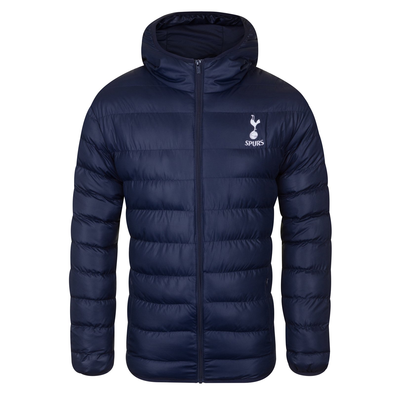 Tottenham Hotspur FC Official Soccer Gift Mens Quilted Hooded Winter Jacket