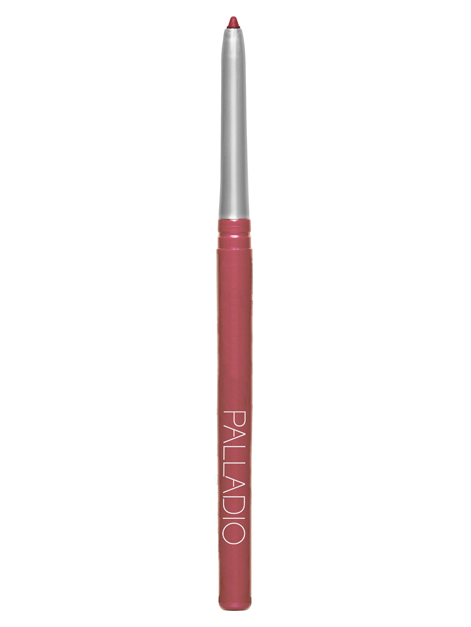 Palladio Retractable Waterproof Lip Liner High Pigmented and Creamy Color Slim Twist Up Smudge Proof Formula with Long Lasting All Day Wear No Sharpener Required, Plum