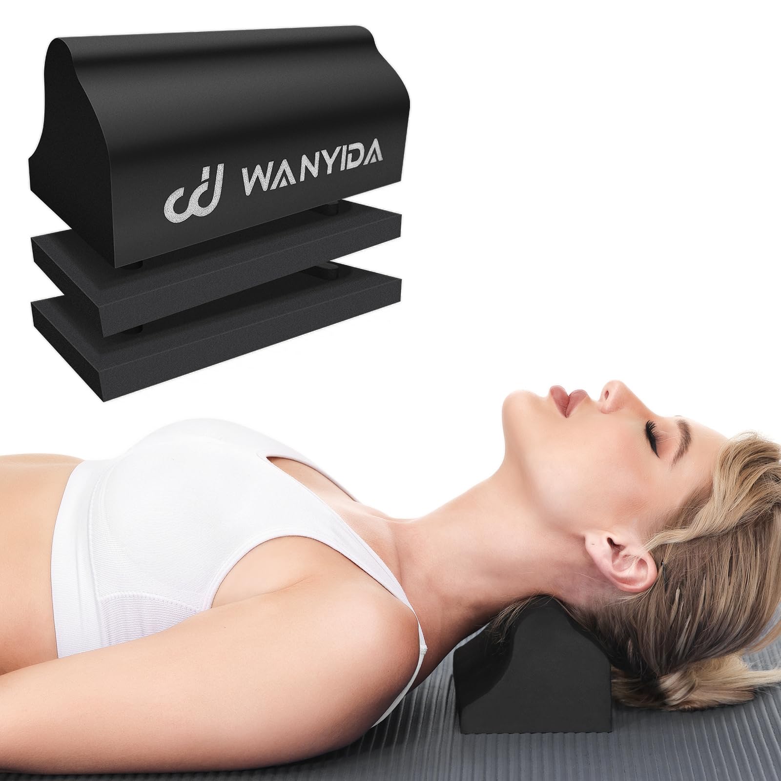 WANYIDA Neck Stretcher Chiropractic Pillows for Neck Pain Relief, Cervical Traction Device for Cervical Spine Alignment. Neck and Shoulder Relaxer. (Without Cloth Cover)