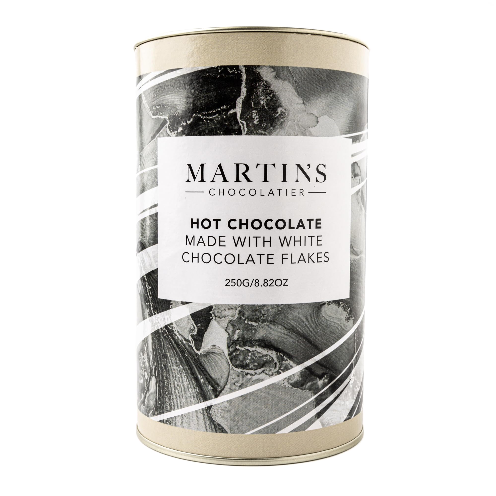 Martins Chocolatier White Chocolate Flakes | Luxury Hot Drinking Chocolate Made from Real Belgian Chocolate (250g)