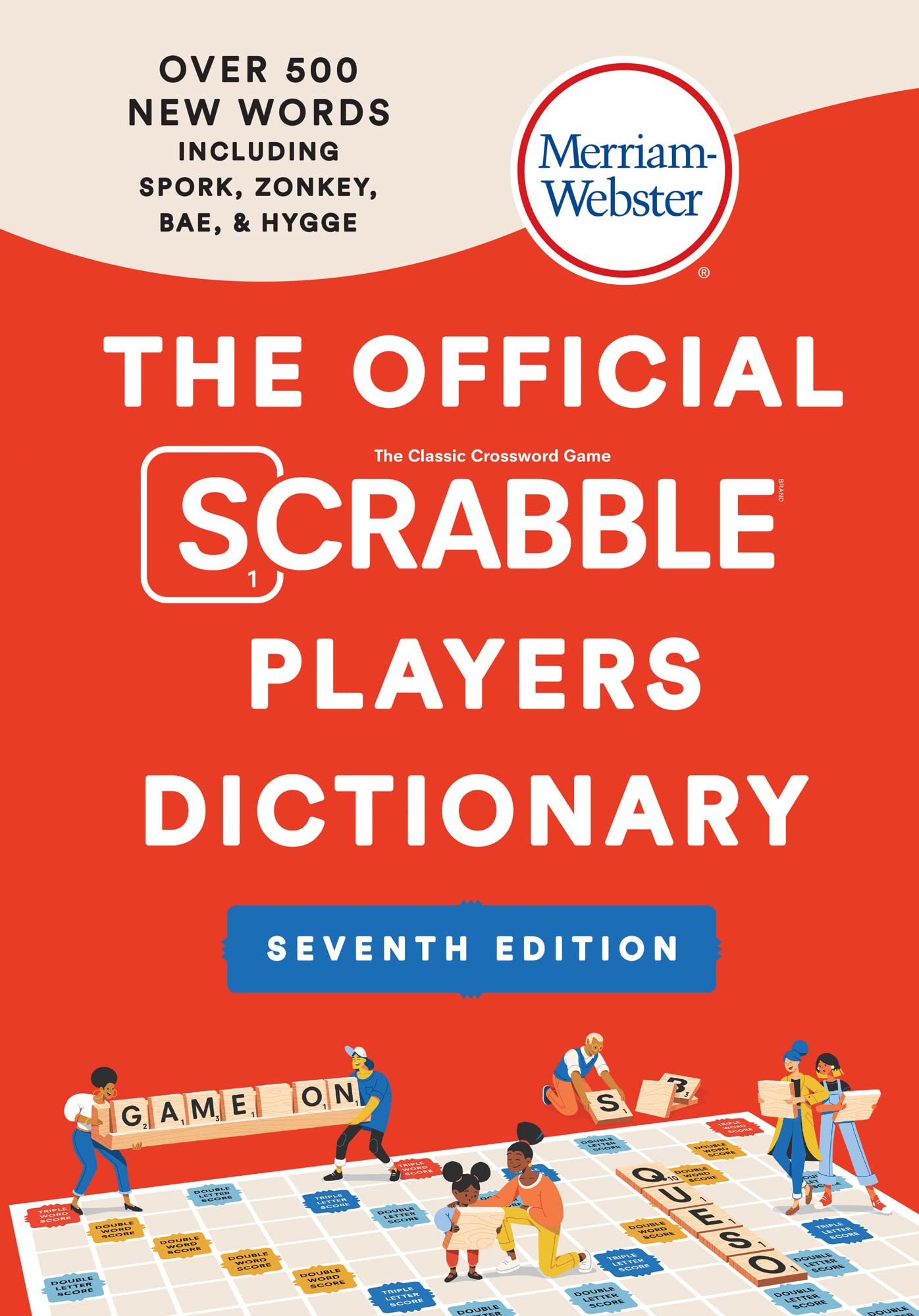 The Official SCRABBLE® Players Dictionary, Seventh Ed., Newest Edition, 2023 Copyright, (Jacketed Hardcover)