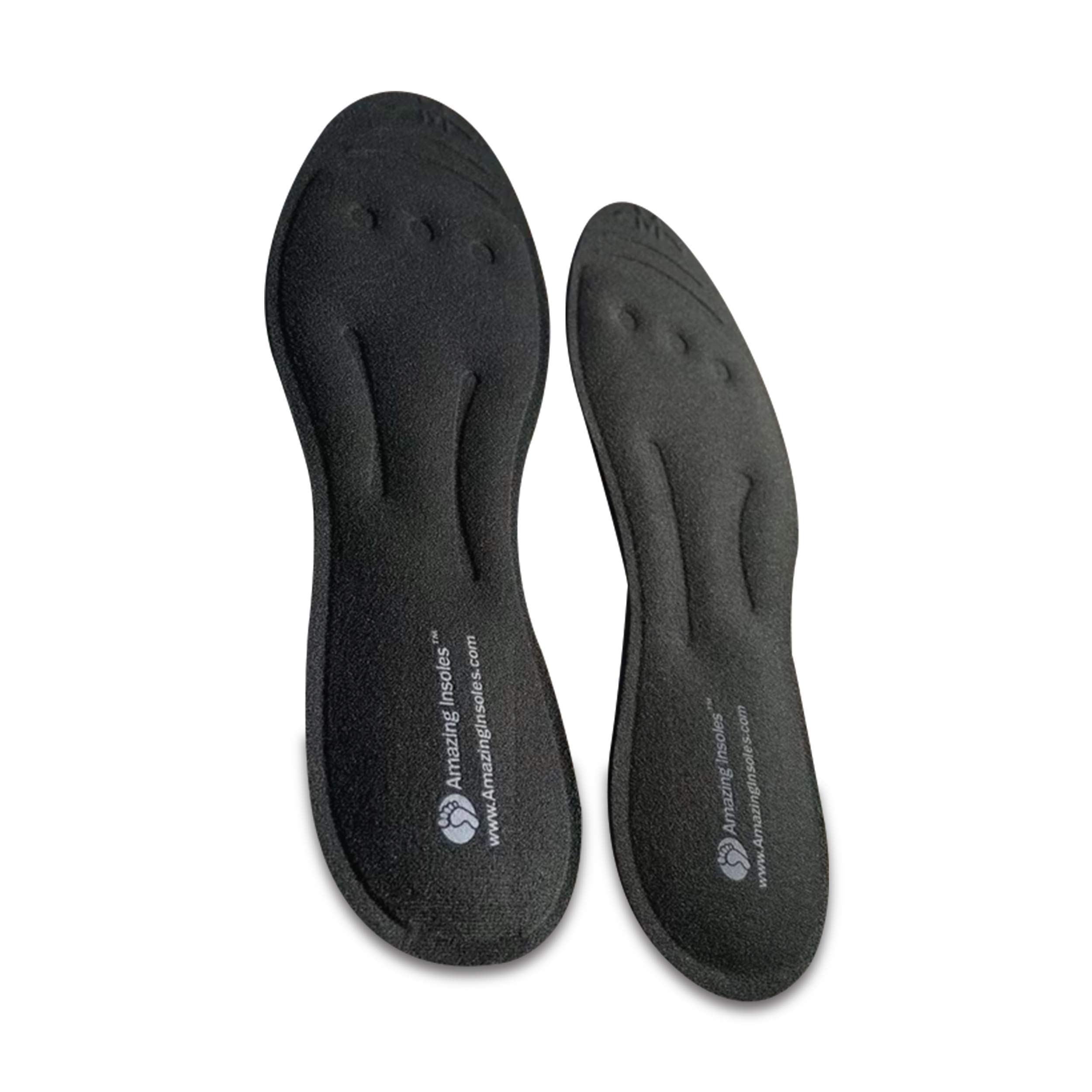 Liquid Massaging Orthotic Shoe Insoles - Foot Pain Relief and Arch Support - Glycerin Filled - Shock Absorbing Foot Massage for Plantar Fasciitis - Men's 9.5-11