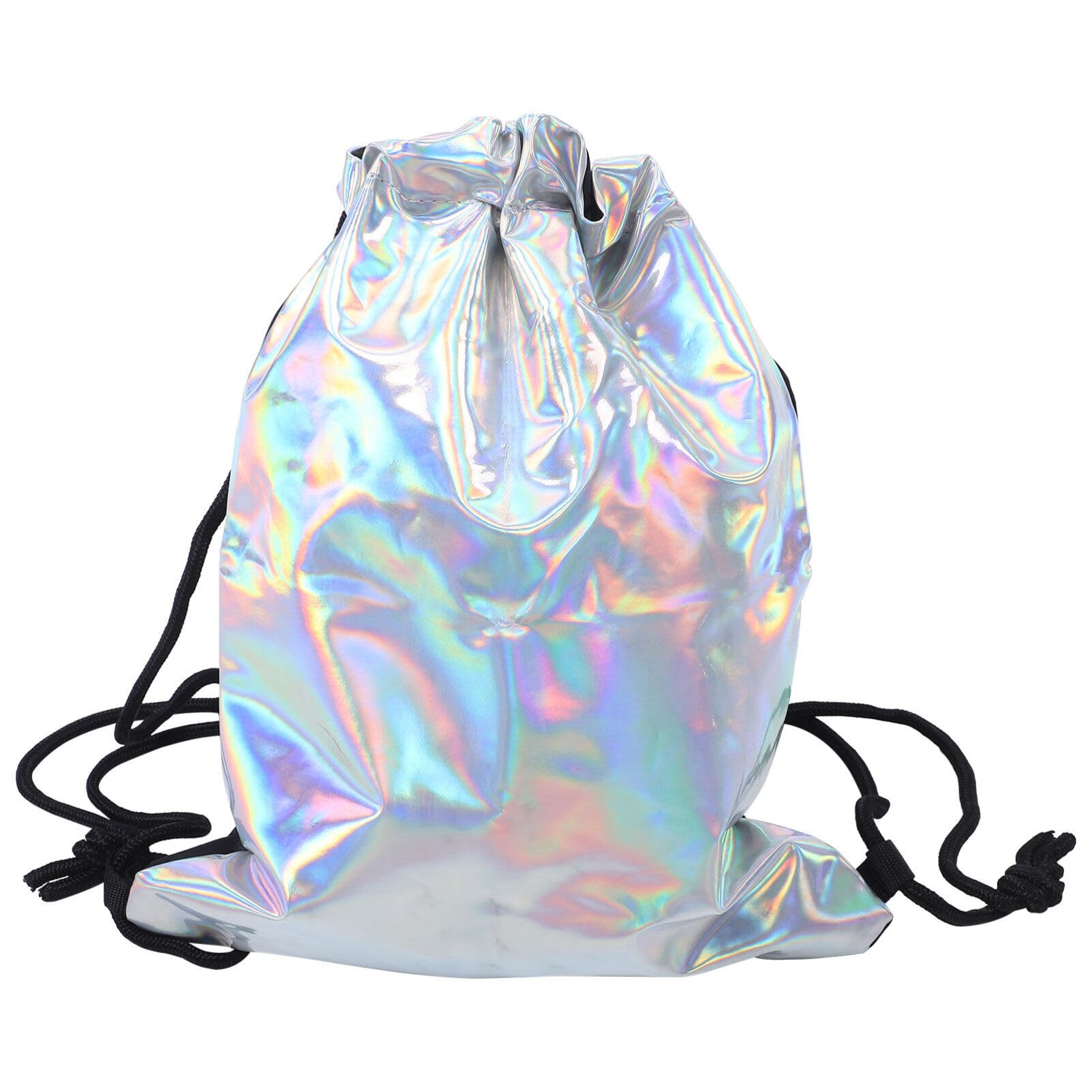 TENDYCOCO2 x Draw Women's Shoulder Women's Day Personality Shiny Metallic Yoga Purse Fitness Backpack Fashion Silver Men School Holographic for Back RCA