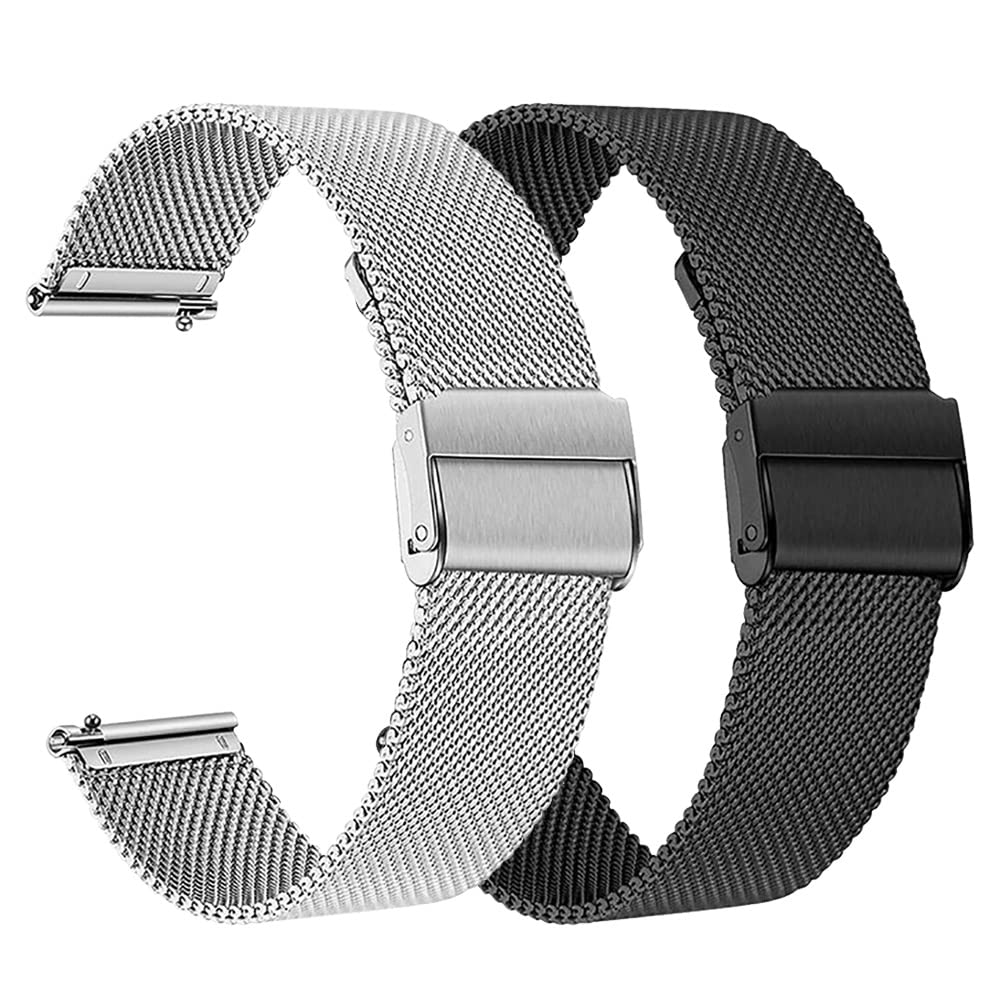 FitTurn 18mm Wrist Strap Intended for Mindrose H80 Smart Watch Band, Replacement Metal WristBand for Mindrose H80 Smartwatch Stainless Steel Bracelet Adjustable Loop