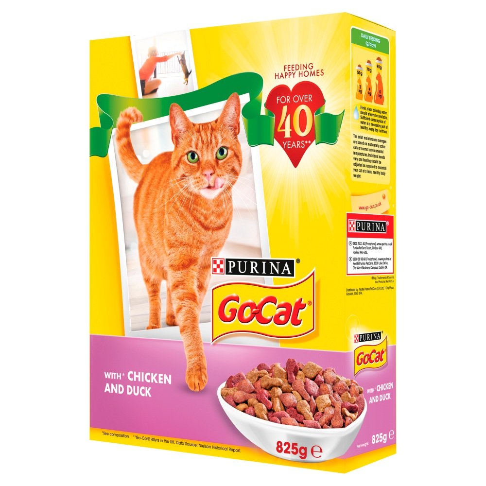 Purina Go-Cat Meal with Chicken and Duck, 825g