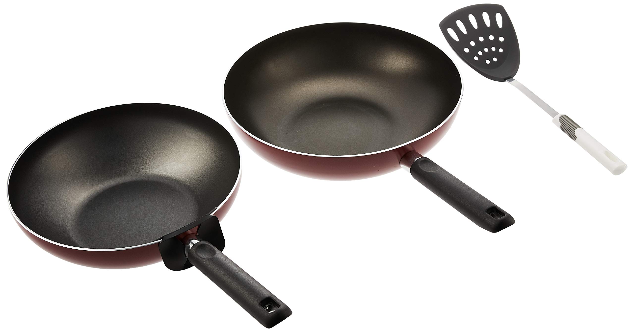 Prestige Twin Pack Set Wok & Turner, Red