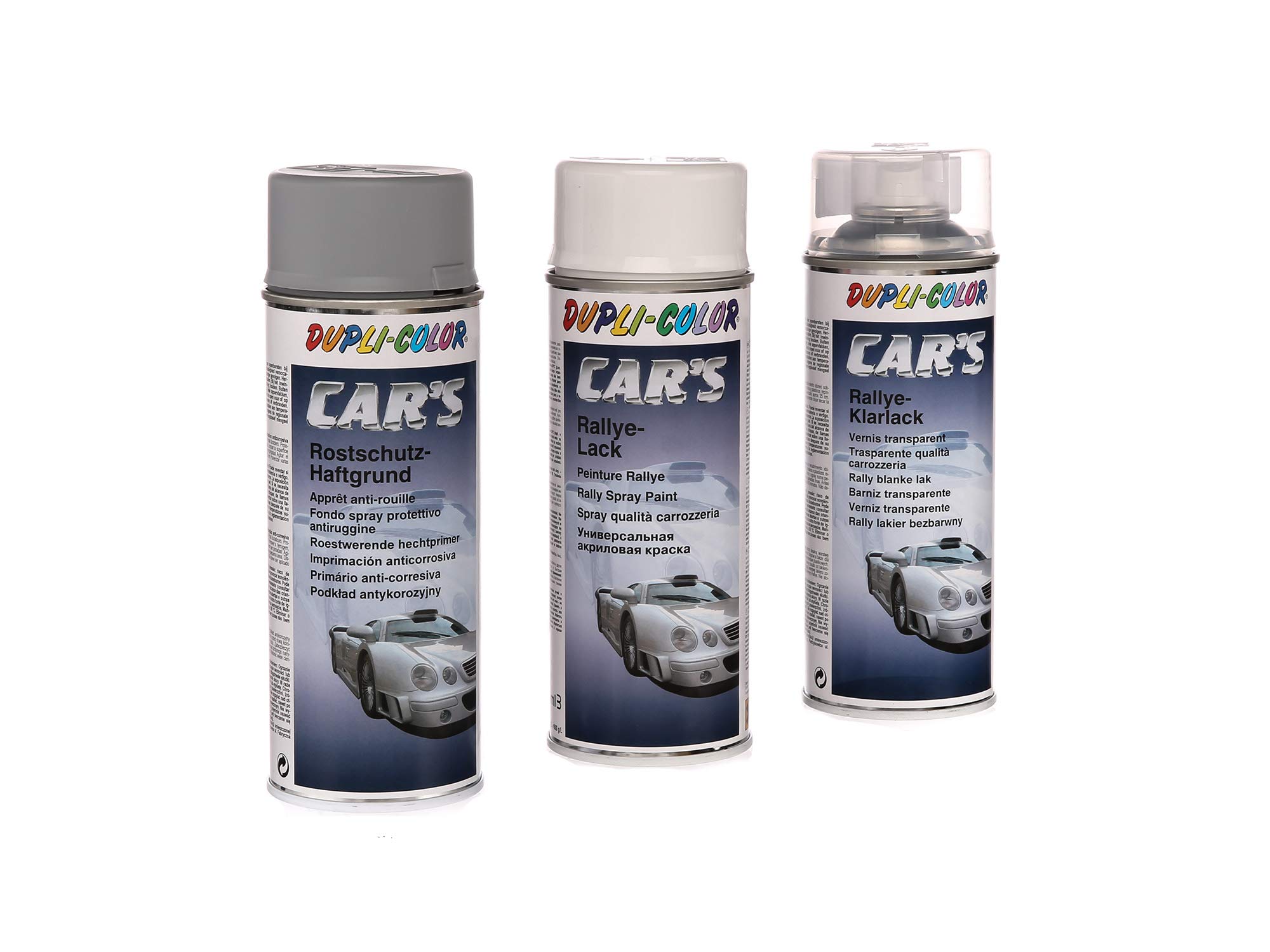 Dupli Color Set Dupli Color Car's Rust Protection Adhesive Base, White Varnish 400ml + 400ml + 400ml Varnish Clear)