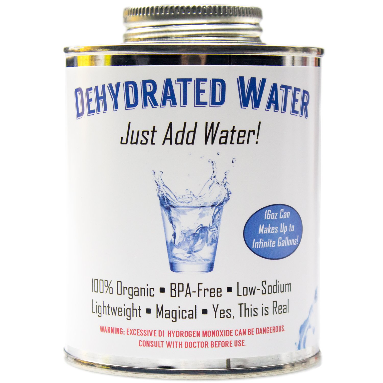 Witty Yeti Dehydrated Water 16oz Can. New Formula! Essential Camping & Survival Supply. Funny Gag Gift & Adult Stocking Stuffer for Men & Women. Hilarious Novelty & Practical Joke.